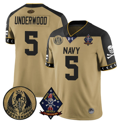 Navy Midshipmen Lacrosse Jolly Rogers Vapor Limited Jersey - All Stitched