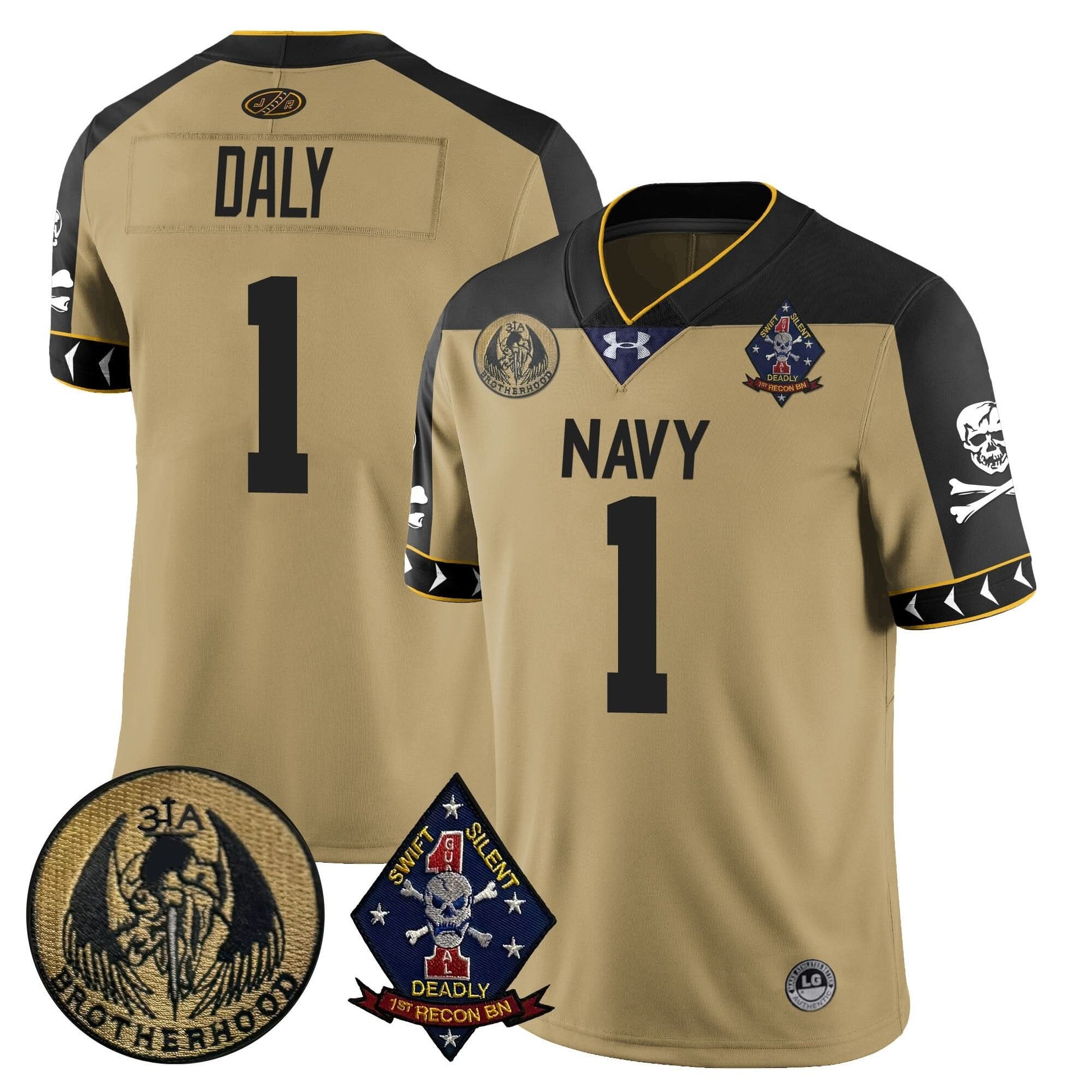 Navy Midshipmen Lacrosse Jolly Rogers Vapor Limited Jersey - All Stitched