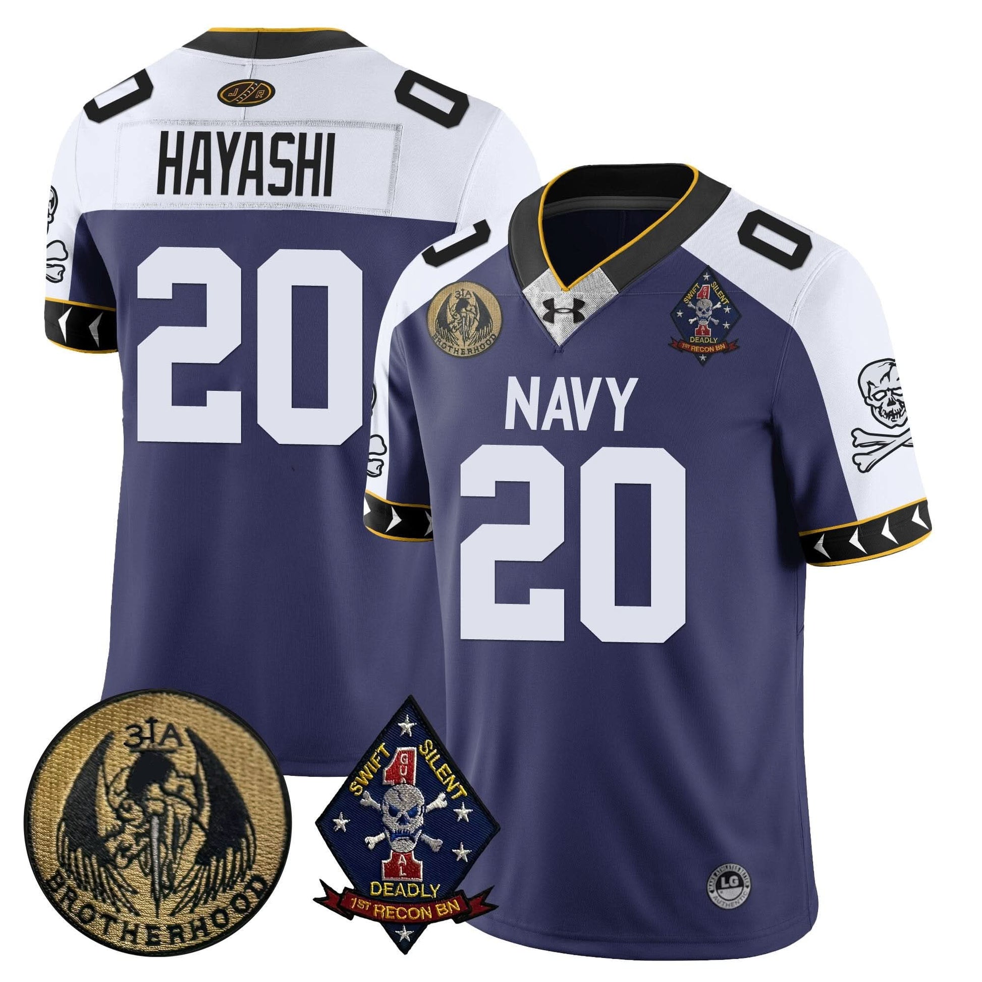 Navy Midshipmen Lacrosse Jolly Rogers Vapor Limited Jersey - All Stitched