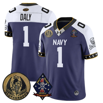 Navy Midshipmen Lacrosse Jolly Rogers Vapor Limited Jersey - All Stitched