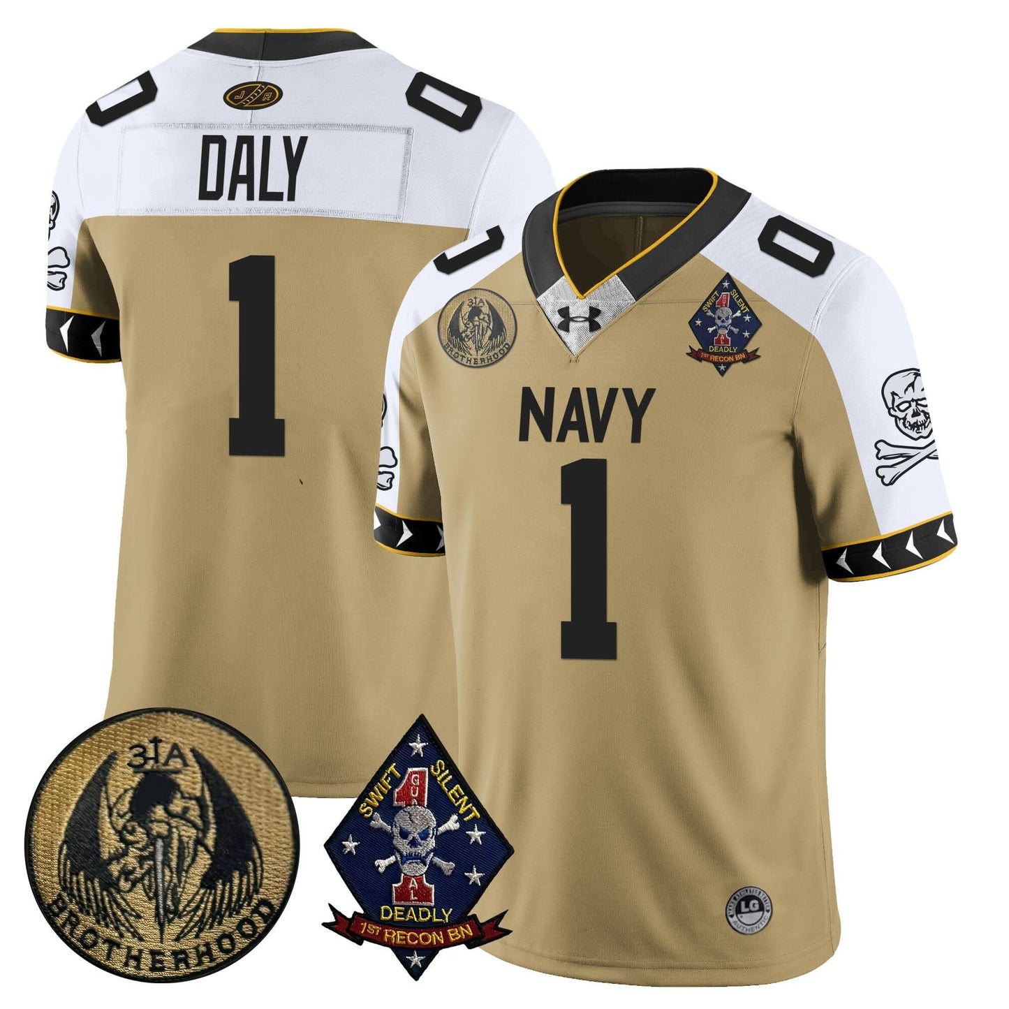 Navy Midshipmen Lacrosse Jolly Rogers Vapor Limited Jersey - All Stitched