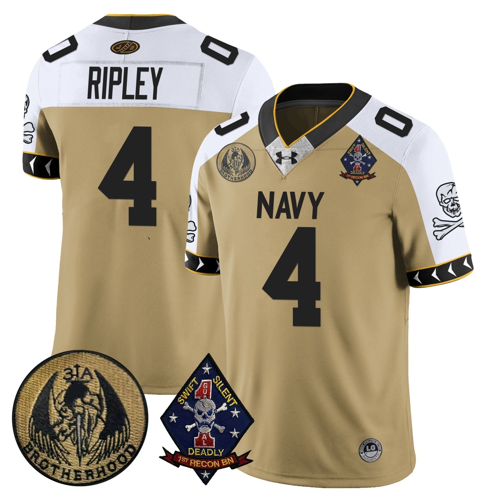 Navy Midshipmen Lacrosse Jolly Rogers Vapor Limited Jersey - All Stitched