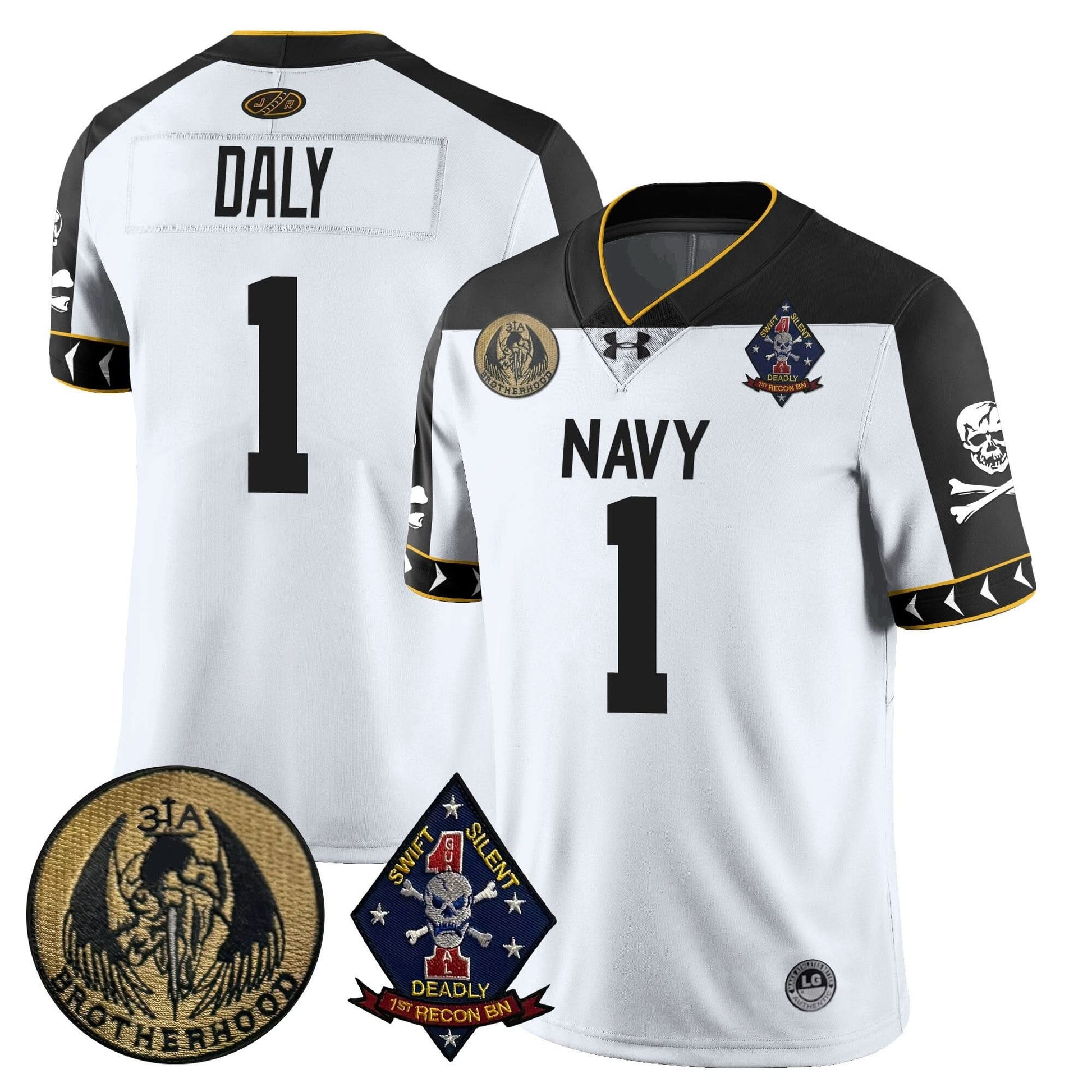 Navy Midshipmen Lacrosse Jolly Rogers Vapor Limited Jersey - All Stitched
