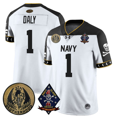 Navy Midshipmen Lacrosse Jolly Rogers Vapor Limited Jersey - All Stitched