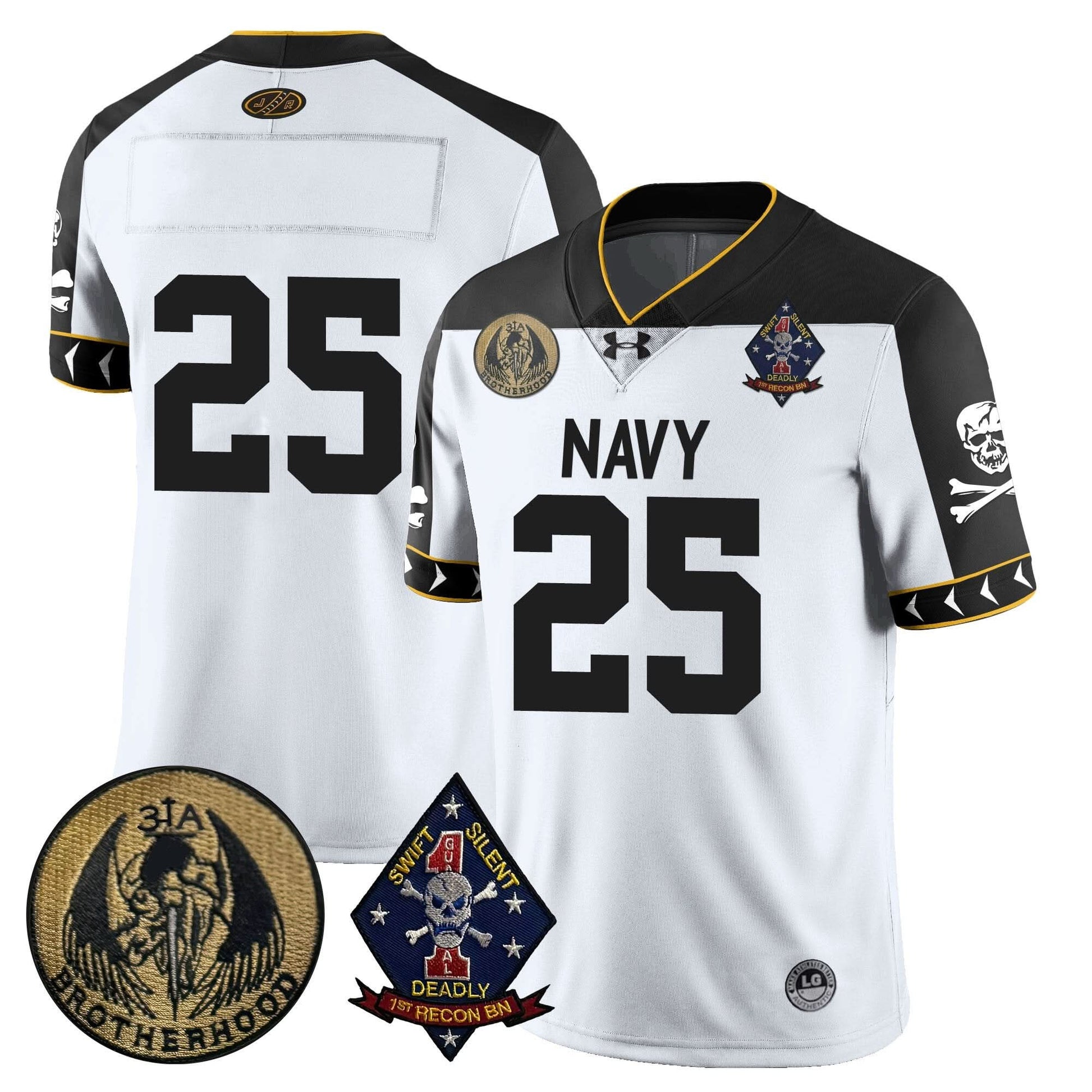 Navy Midshipmen Lacrosse Jolly Rogers Vapor Limited Jersey - All Stitched
