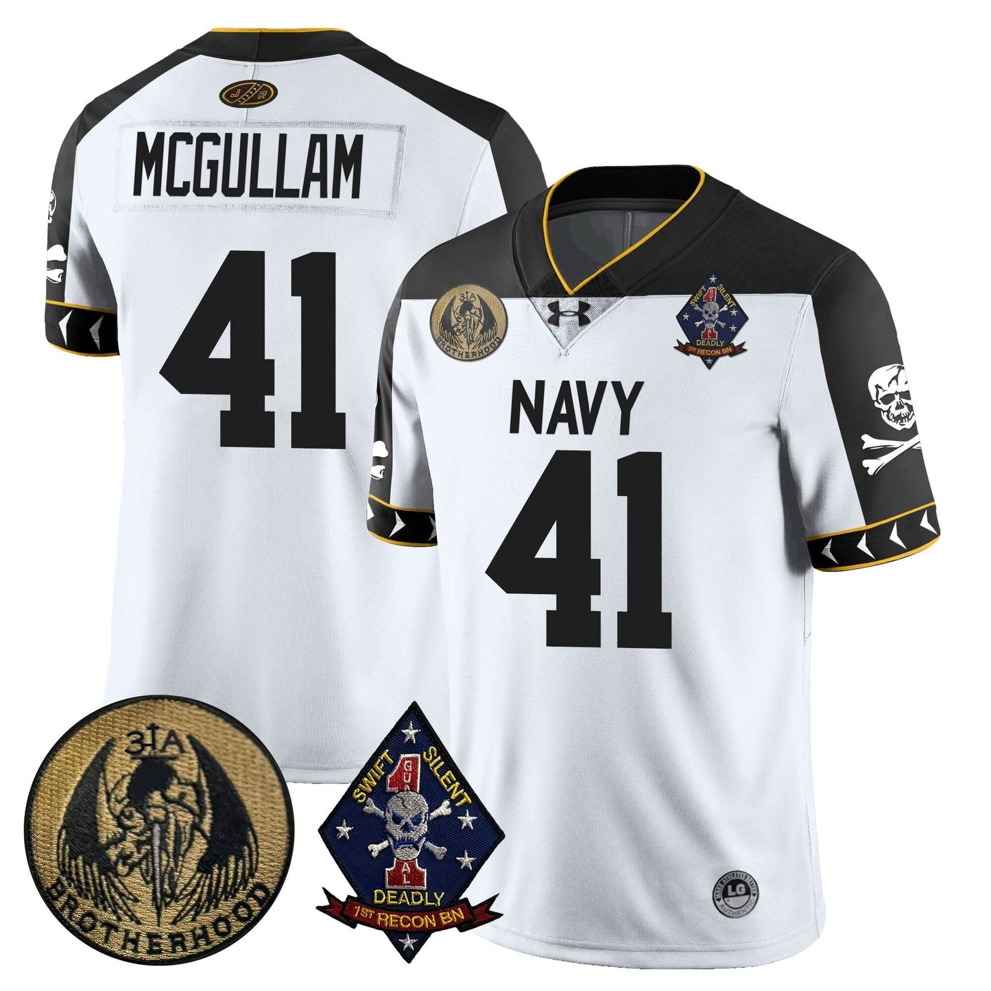 Navy Midshipmen Lacrosse Jolly Rogers Vapor Limited Jersey - All Stitched