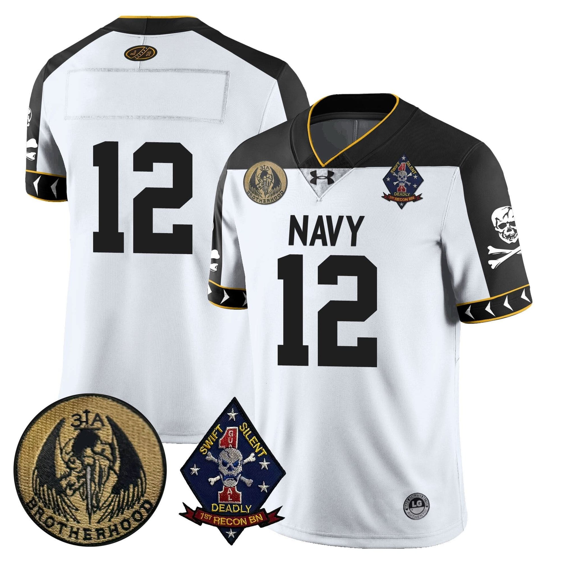 Navy Midshipmen Lacrosse Jolly Rogers Vapor Limited Jersey - All Stitched