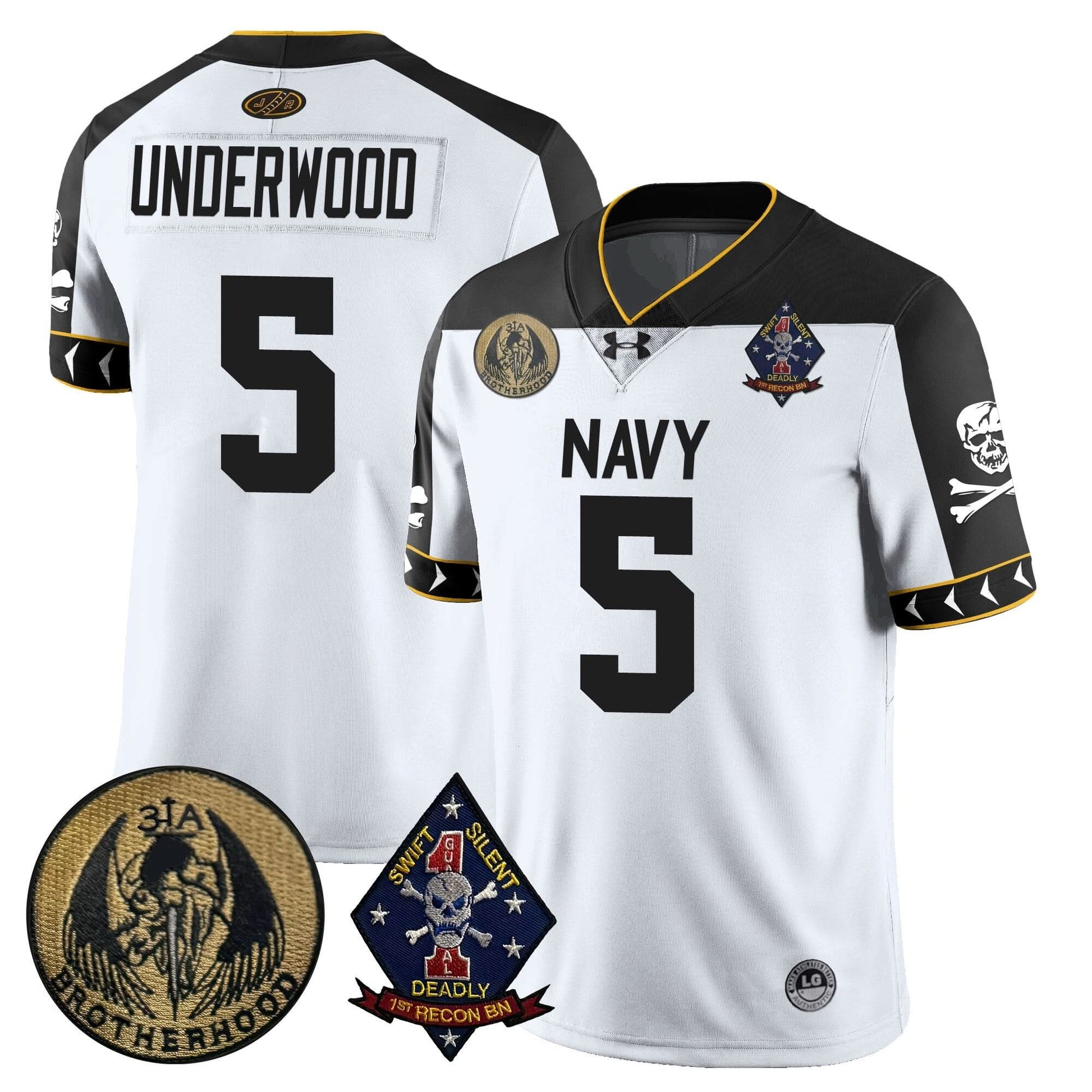 Navy Midshipmen Lacrosse Jolly Rogers Vapor Limited Jersey - All Stitched