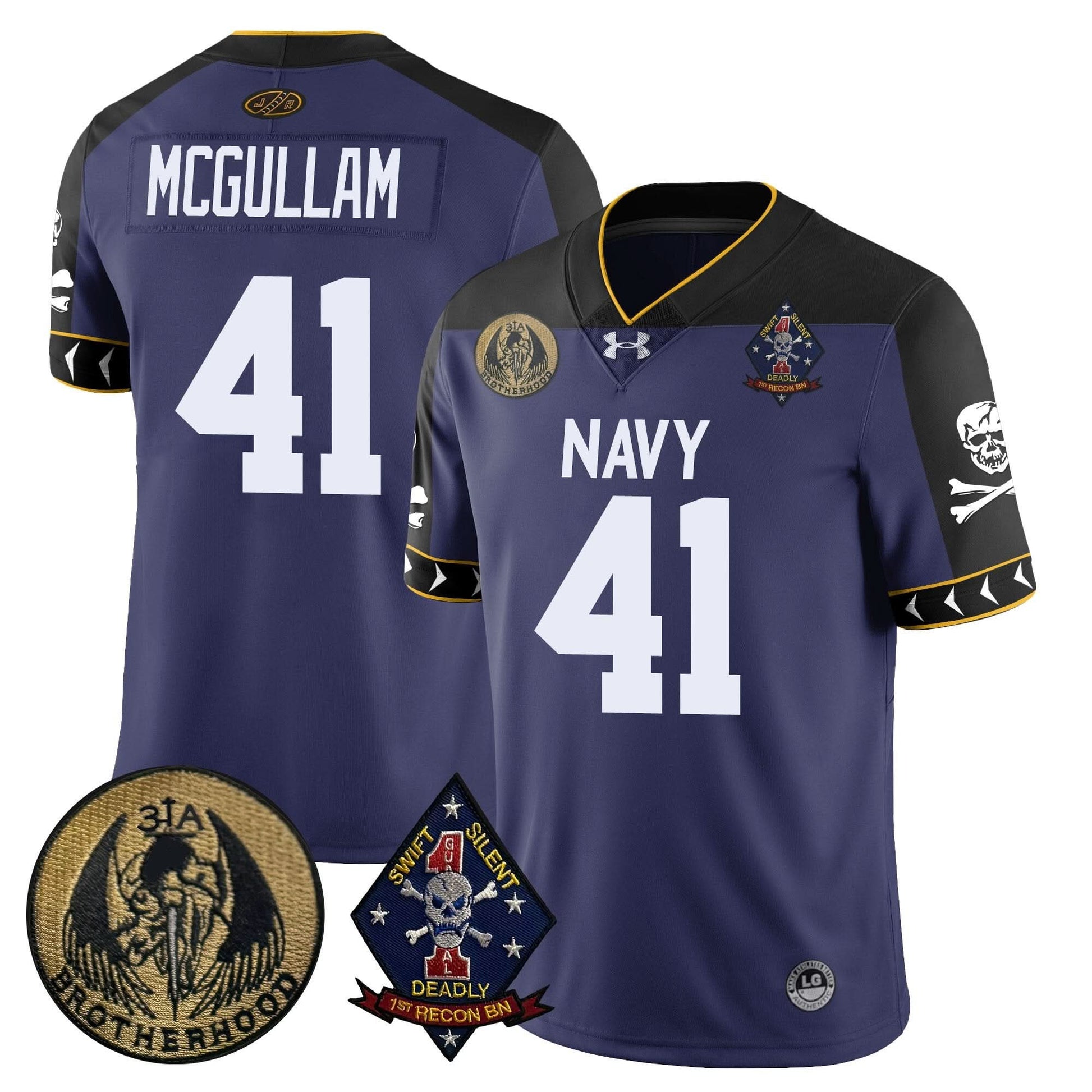 Navy Midshipmen Lacrosse Jolly Rogers Vapor Limited Jersey - All Stitched