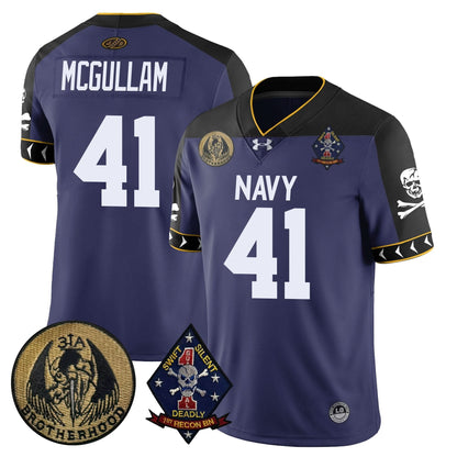 Navy Midshipmen Lacrosse Jolly Rogers Vapor Limited Jersey - All Stitched