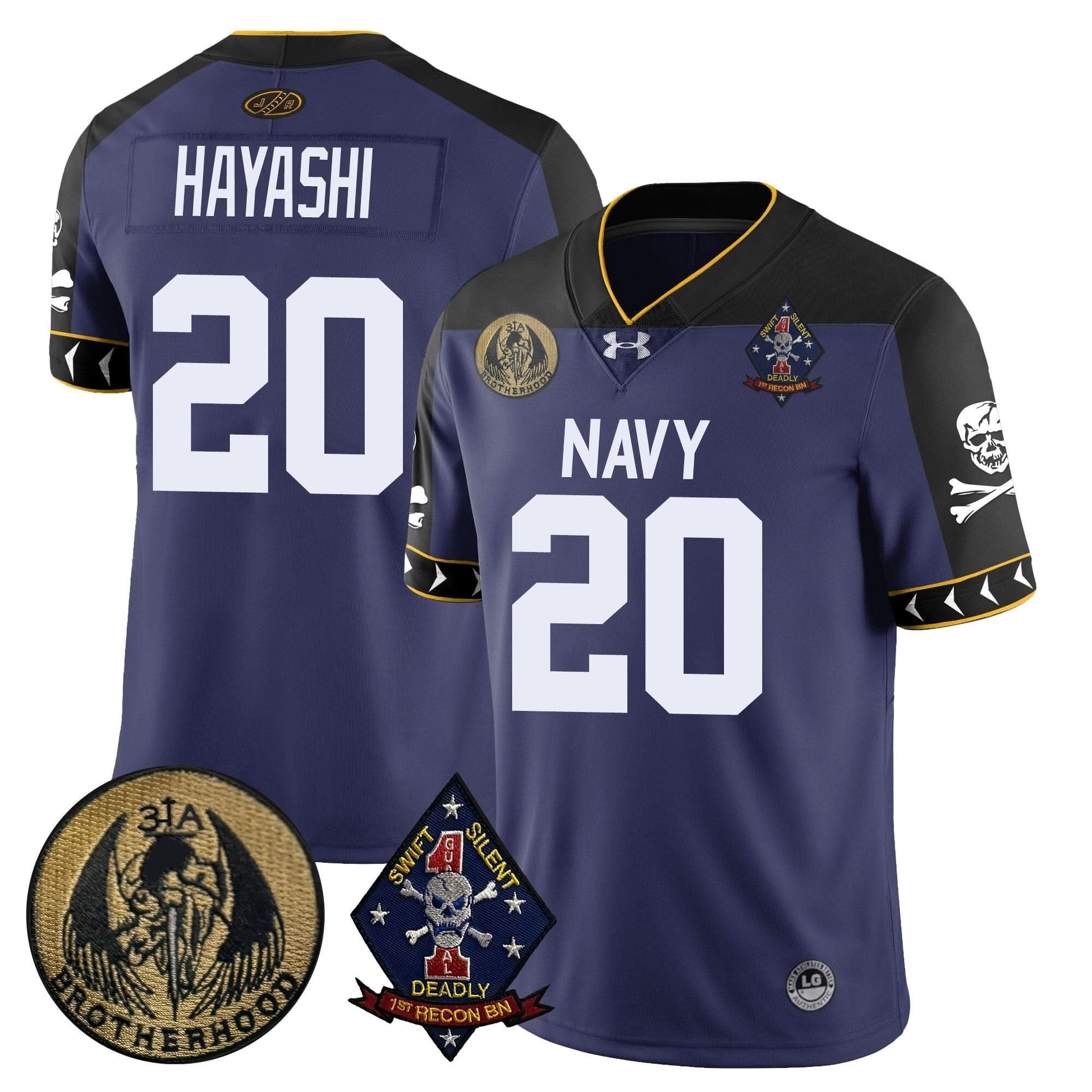 Navy Midshipmen Lacrosse Jolly Rogers Vapor Limited Jersey - All Stitched