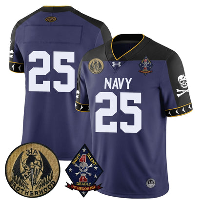 Navy Midshipmen Lacrosse Jolly Rogers Vapor Limited Jersey - All Stitched