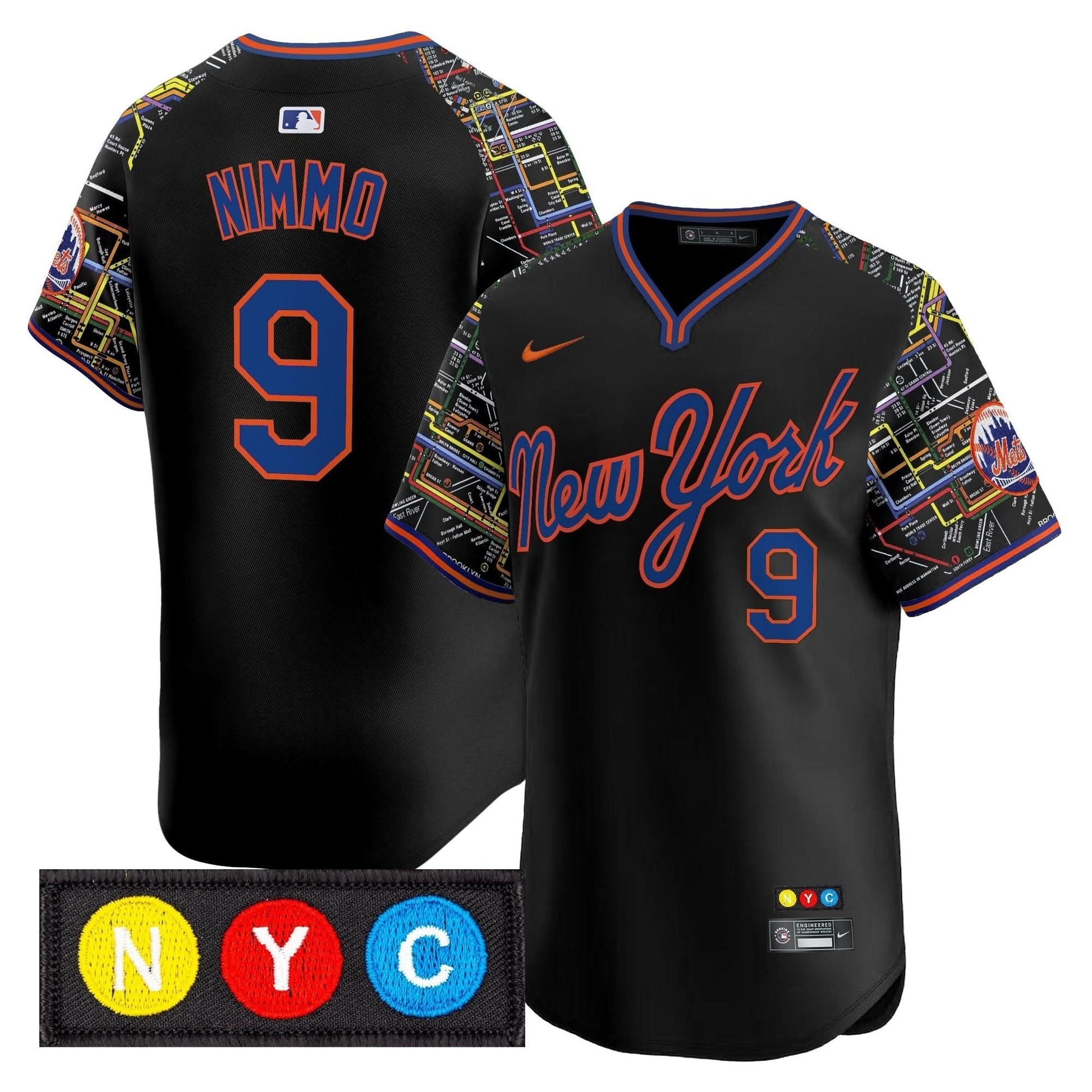 New York Mets Subway Style Vapor Premier Limited Jersey - Stitched