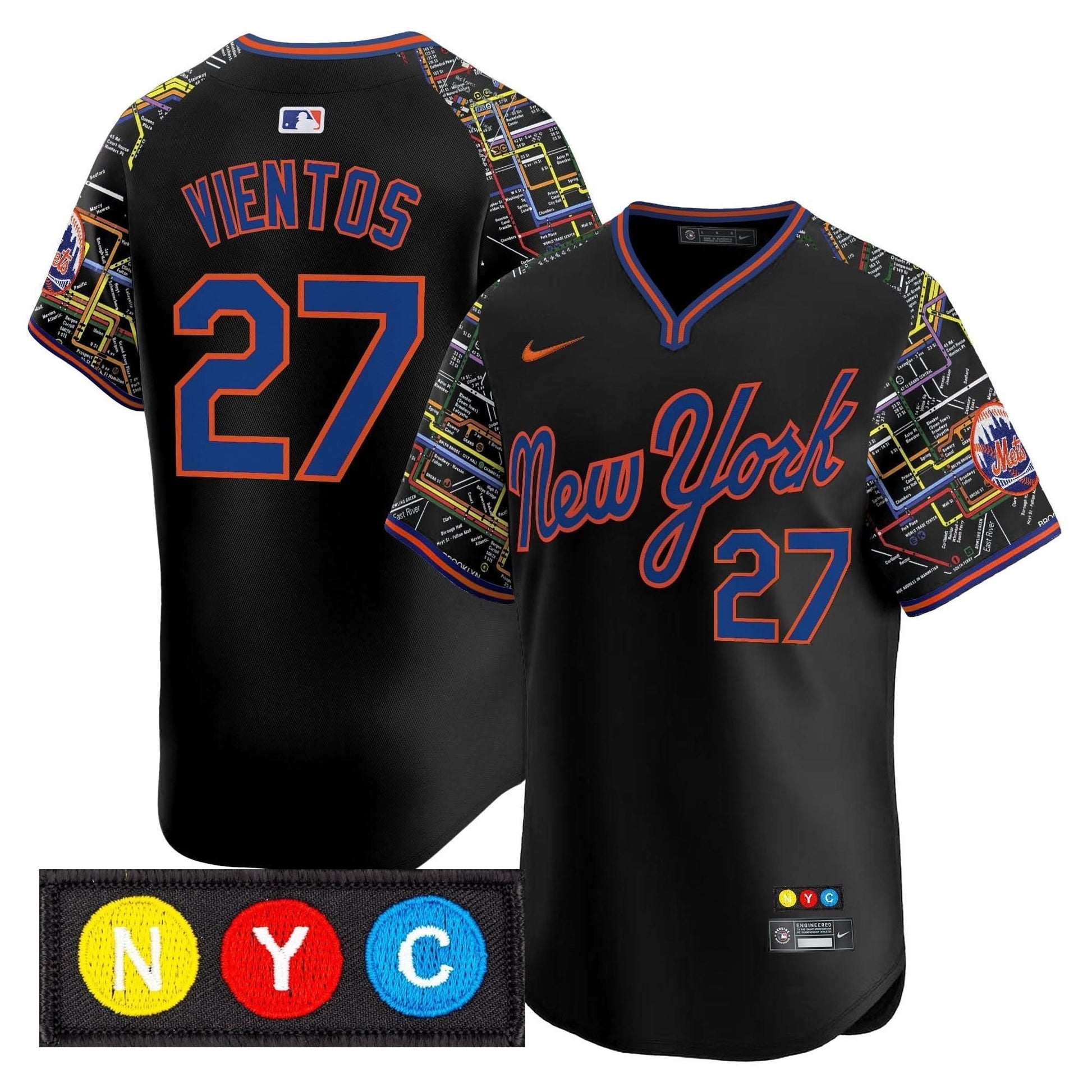 New York Mets Subway Style Vapor Premier Limited Jersey - Stitched