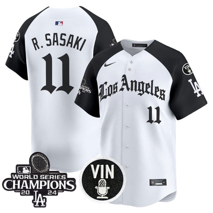 Dodgers 2025 LA Gothic Style Vapor Premier Limited Jersey - All Stitched