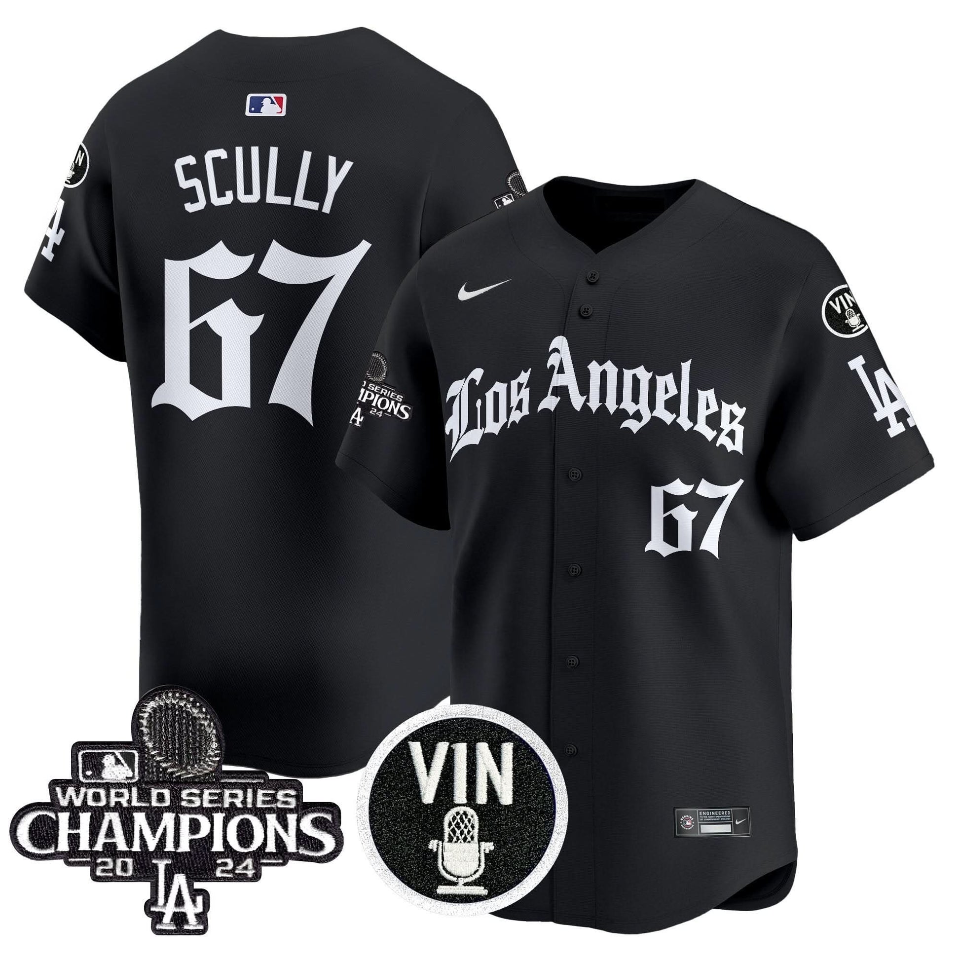 Dodgers 2025 LA Gothic Style Vapor Premier Limited Jersey - All Stitched