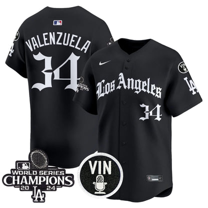 Dodgers 2025 LA Gothic Style Vapor Premier Limited Jersey - All Stitched