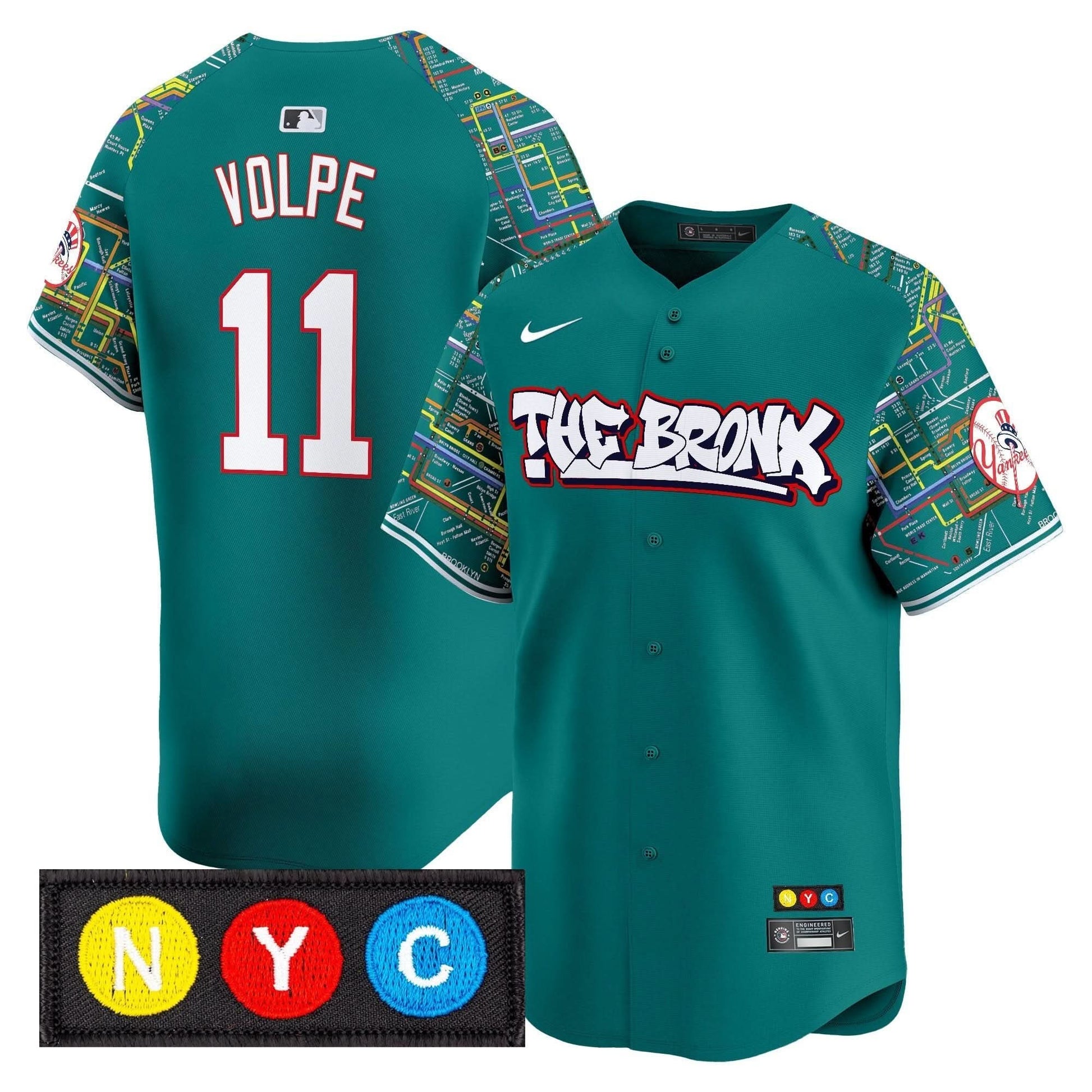 New York Yankees The Bronx Subway Style Vapor Premier Limited Jersey - Stitched