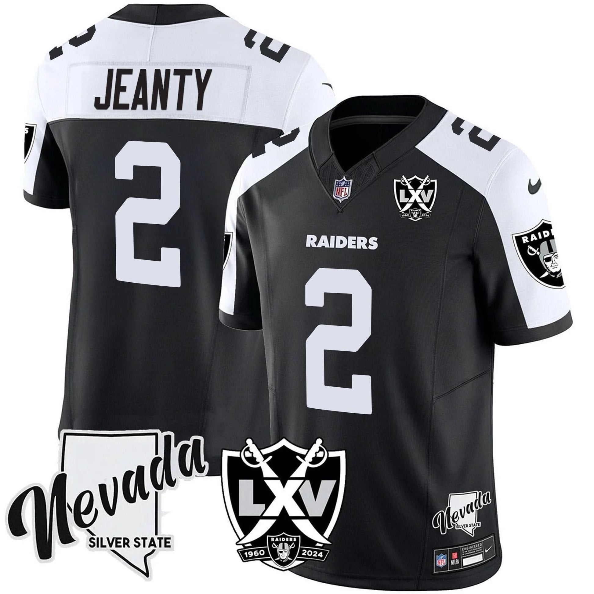 Raiders 2025 Vapor Limited Jersey - 65th Anniversary - All Stitched