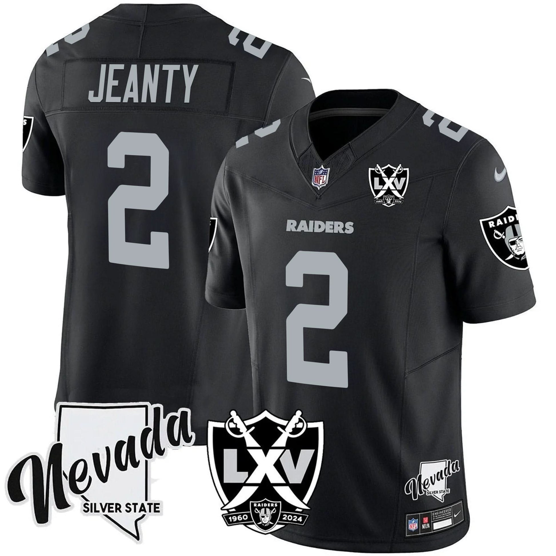 Raiders 2025 Vapor Limited Jersey - 65th Anniversary - All Stitched