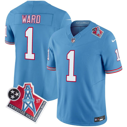 Titans 1997 Throwback Vapor Limited Jersey - All Stitched