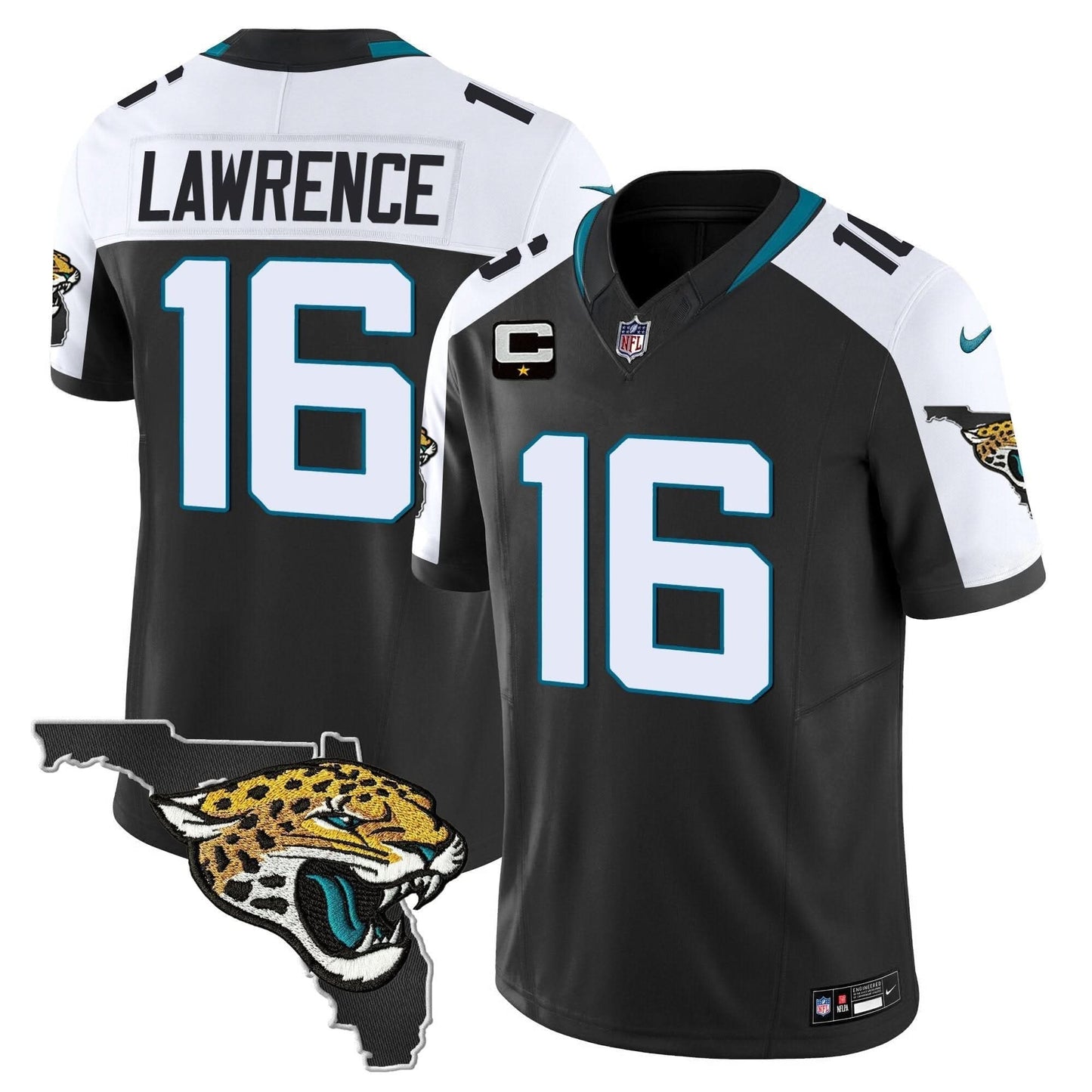 Jacksonville Jaguars Florida Patch Vapor Jersey - All Stitched