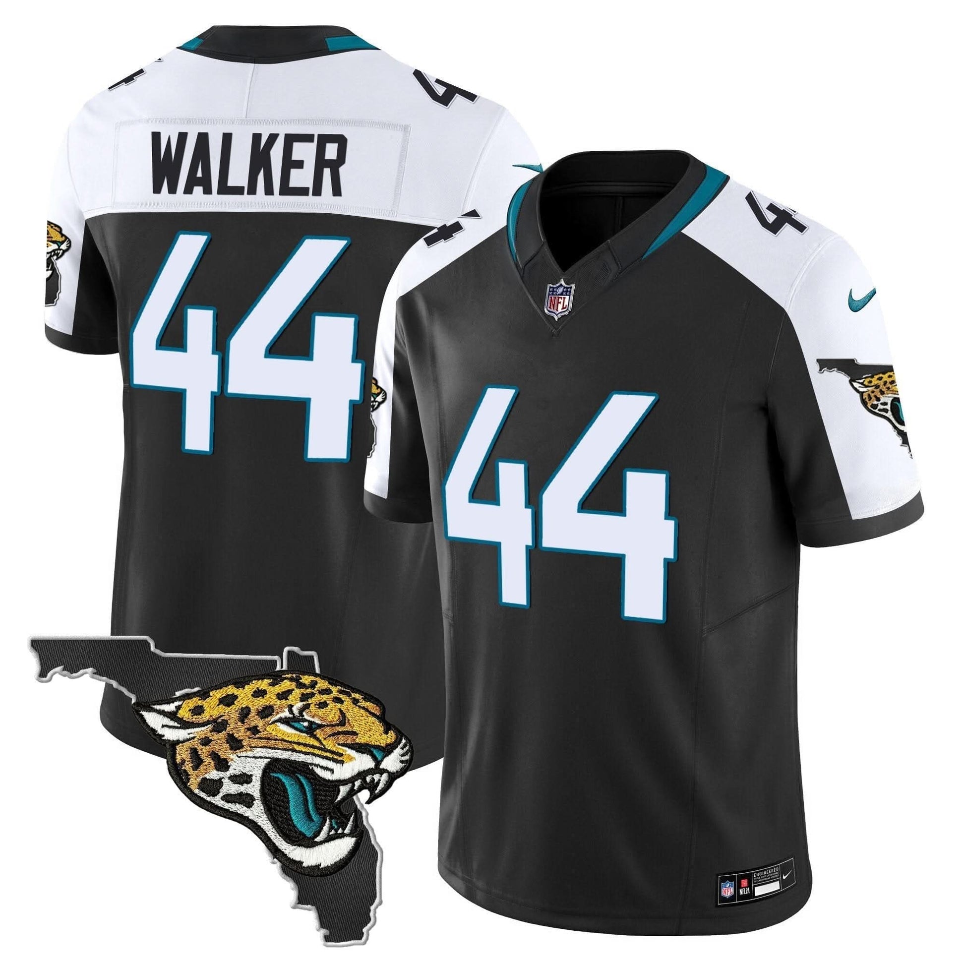 Jacksonville Jaguars Florida Patch Vapor Jersey - All Stitched
