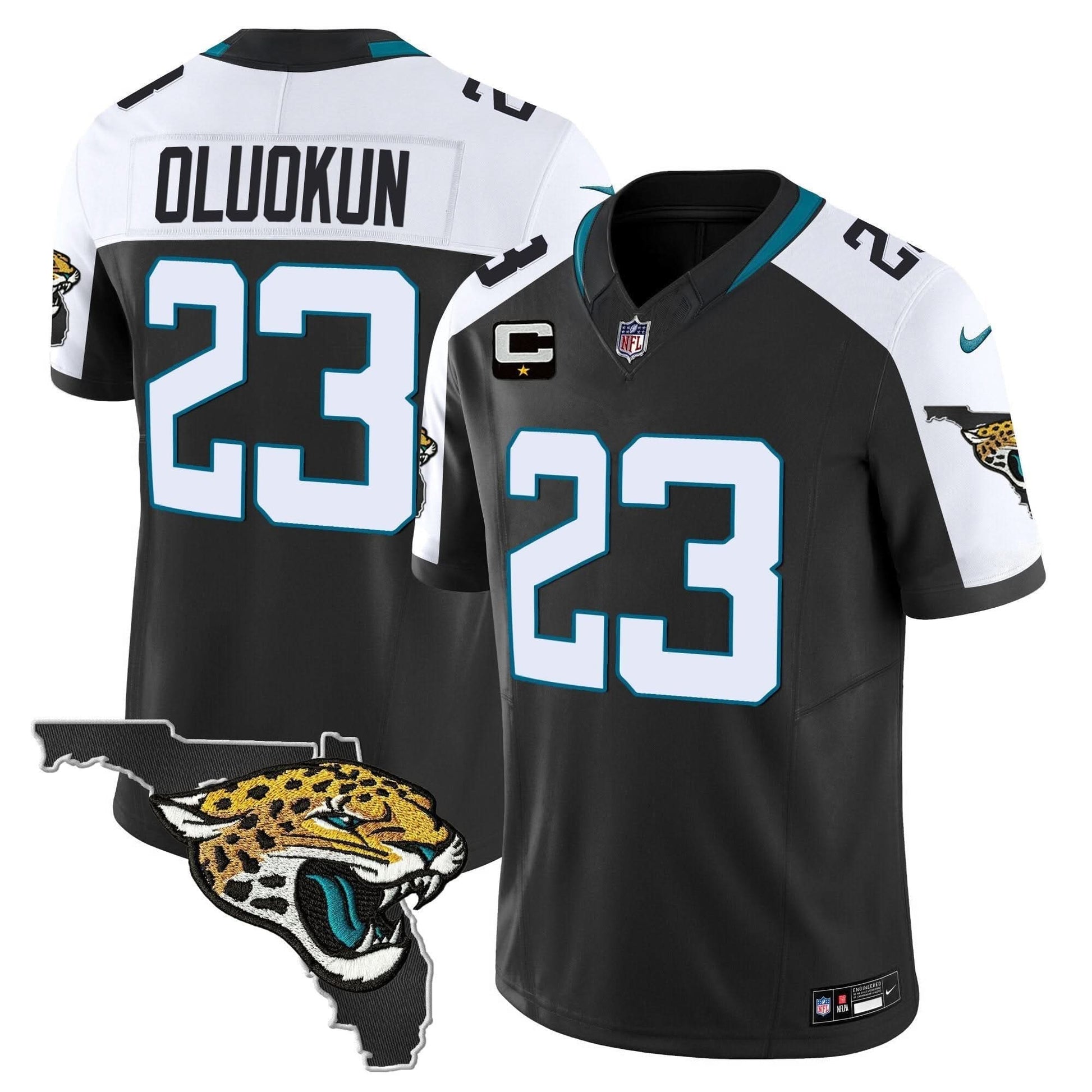Jacksonville Jaguars Florida Patch Vapor Jersey - All Stitched