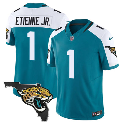 Jacksonville Jaguars Florida Patch Vapor Jersey - All Stitched
