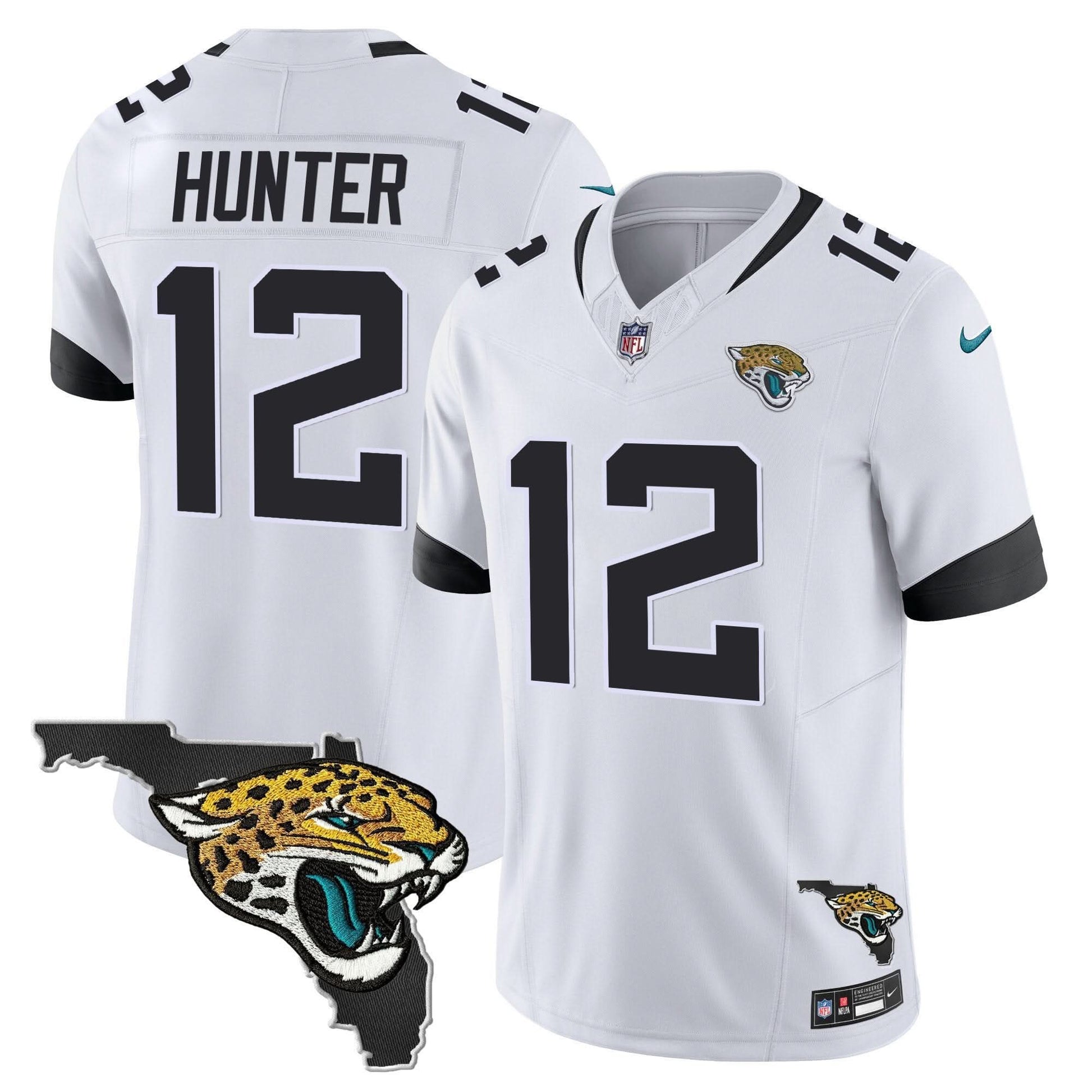 Jacksonville Jaguars Florida Patch Vapor Jersey - All Stitched