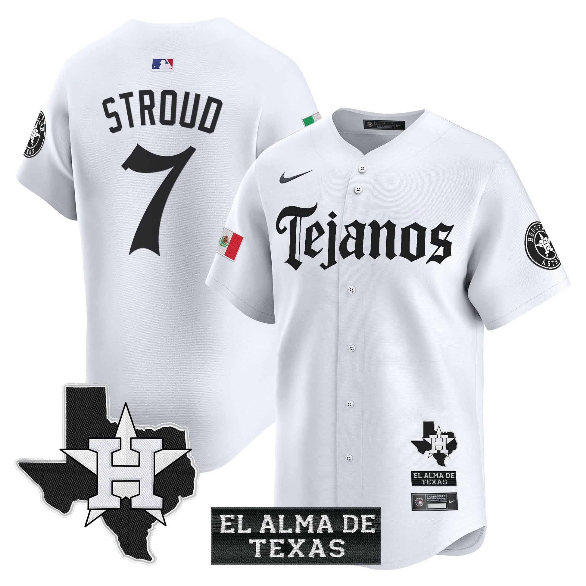 Houston Astros Mexico Tejano Barrio Style Vapor Premier Limited Jersey - All Stitched
