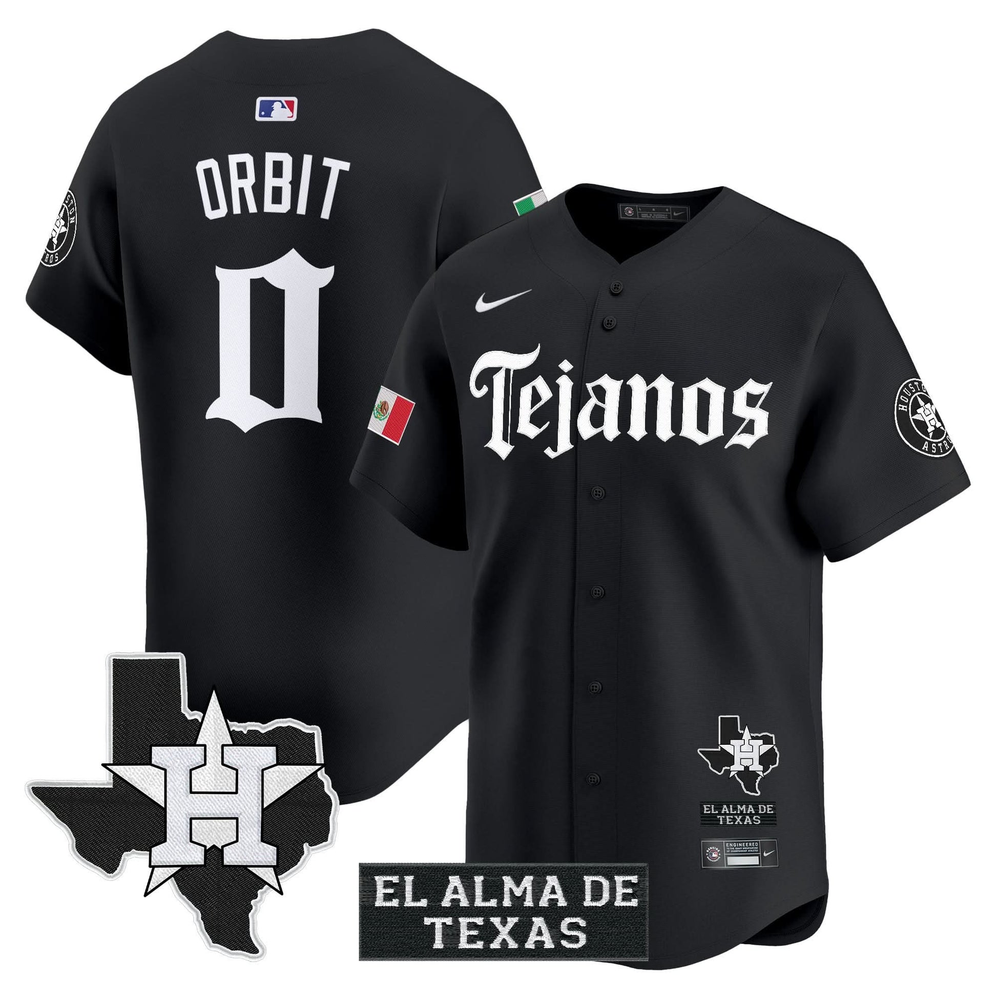 Houston Astros Mexico Tejano Barrio Style Vapor Premier Limited Jersey - All Stitched