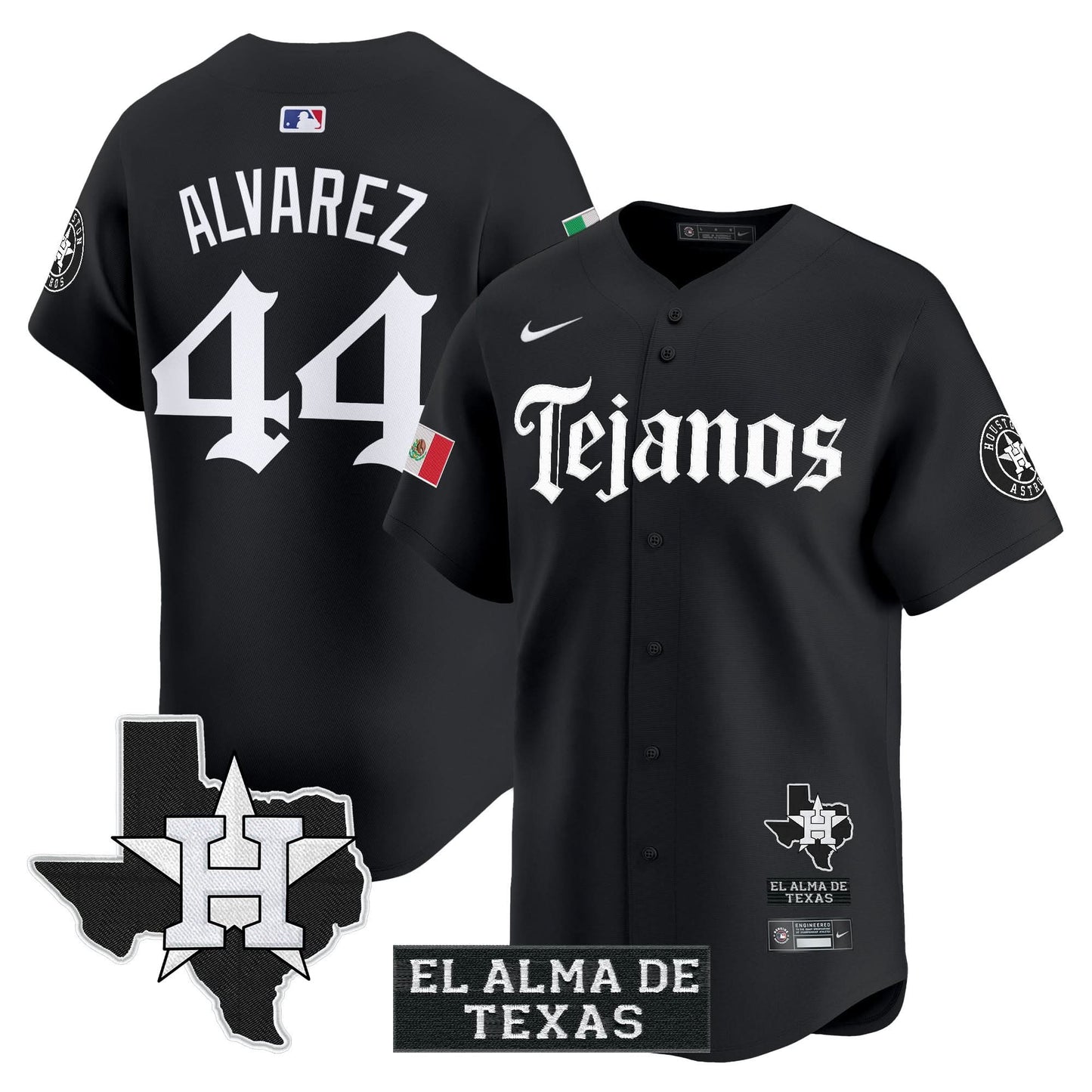 Houston Astros Mexico Tejano Barrio Style Vapor Premier Limited Jersey - All Stitched