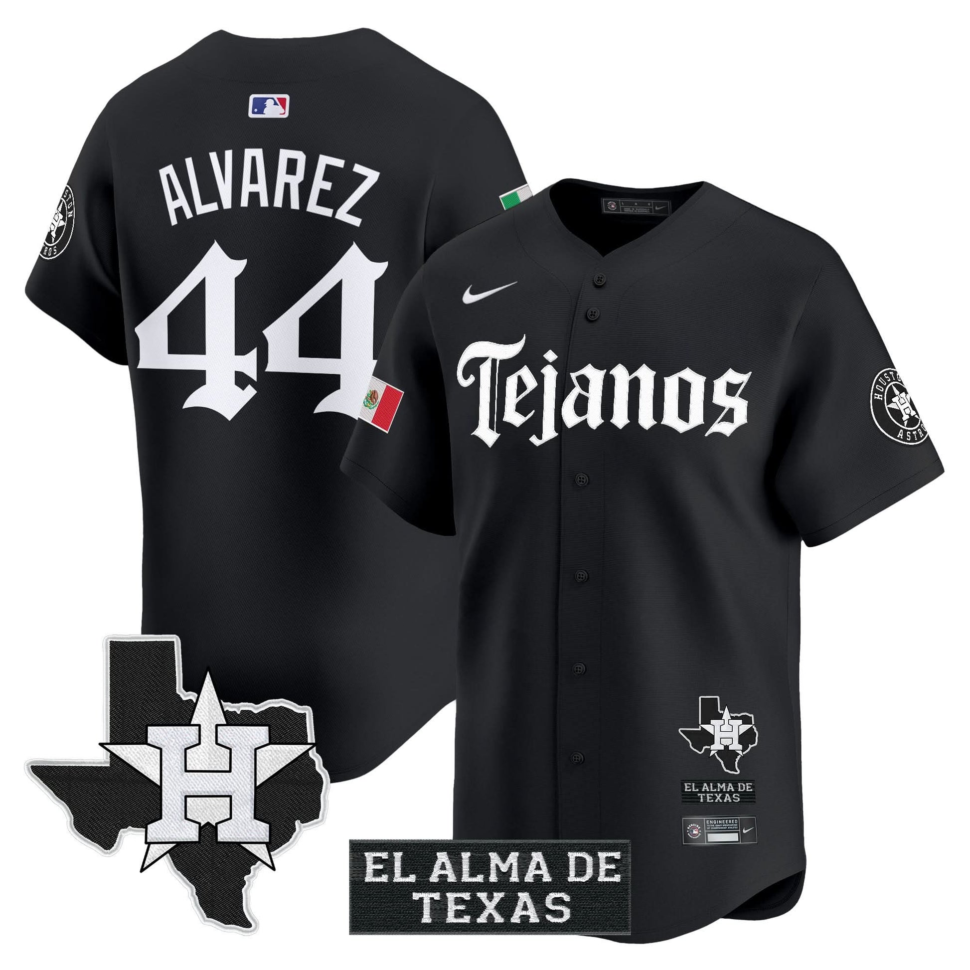 Houston Astros Mexico Tejano Barrio Style Vapor Premier Limited Jersey - All Stitched