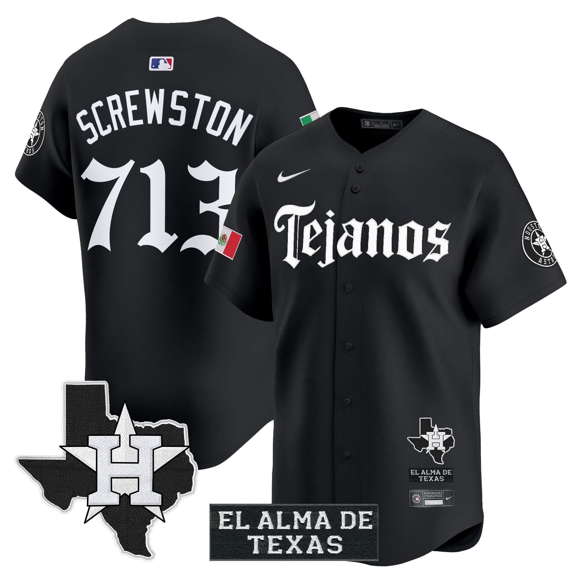 Houston Astros Mexico Tejano Barrio Style Vapor Premier Limited Jersey - All Stitched