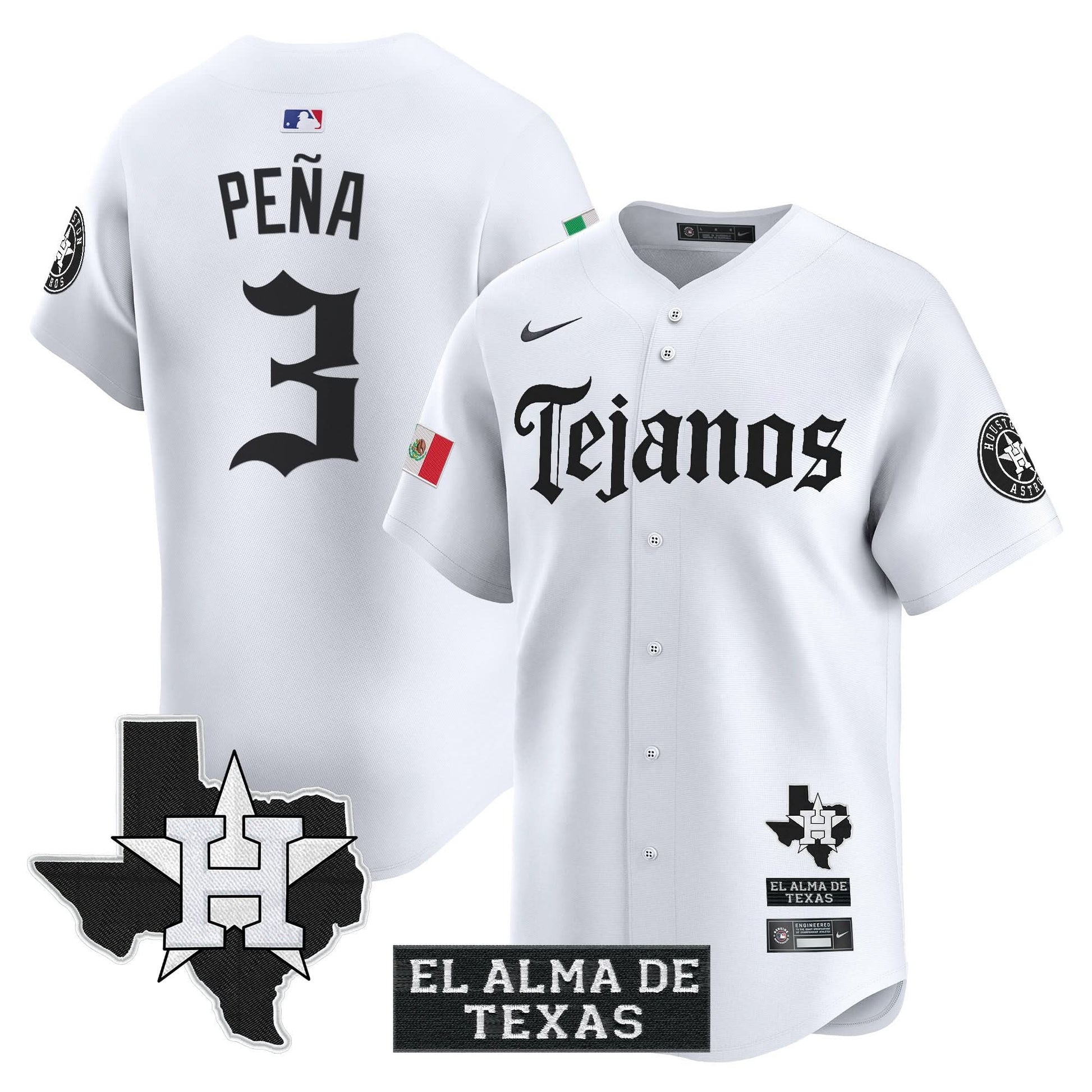 Houston Astros Mexico Tejano Barrio Style Vapor Premier Limited Jersey - All Stitched