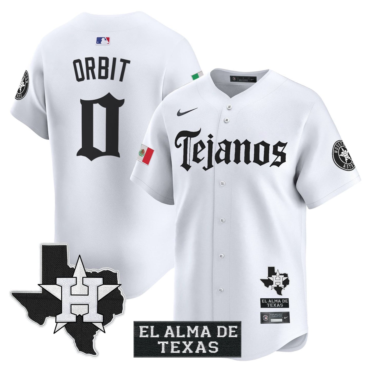 Houston Astros Mexico Tejano Barrio Style Vapor Premier Limited Jersey - All Stitched