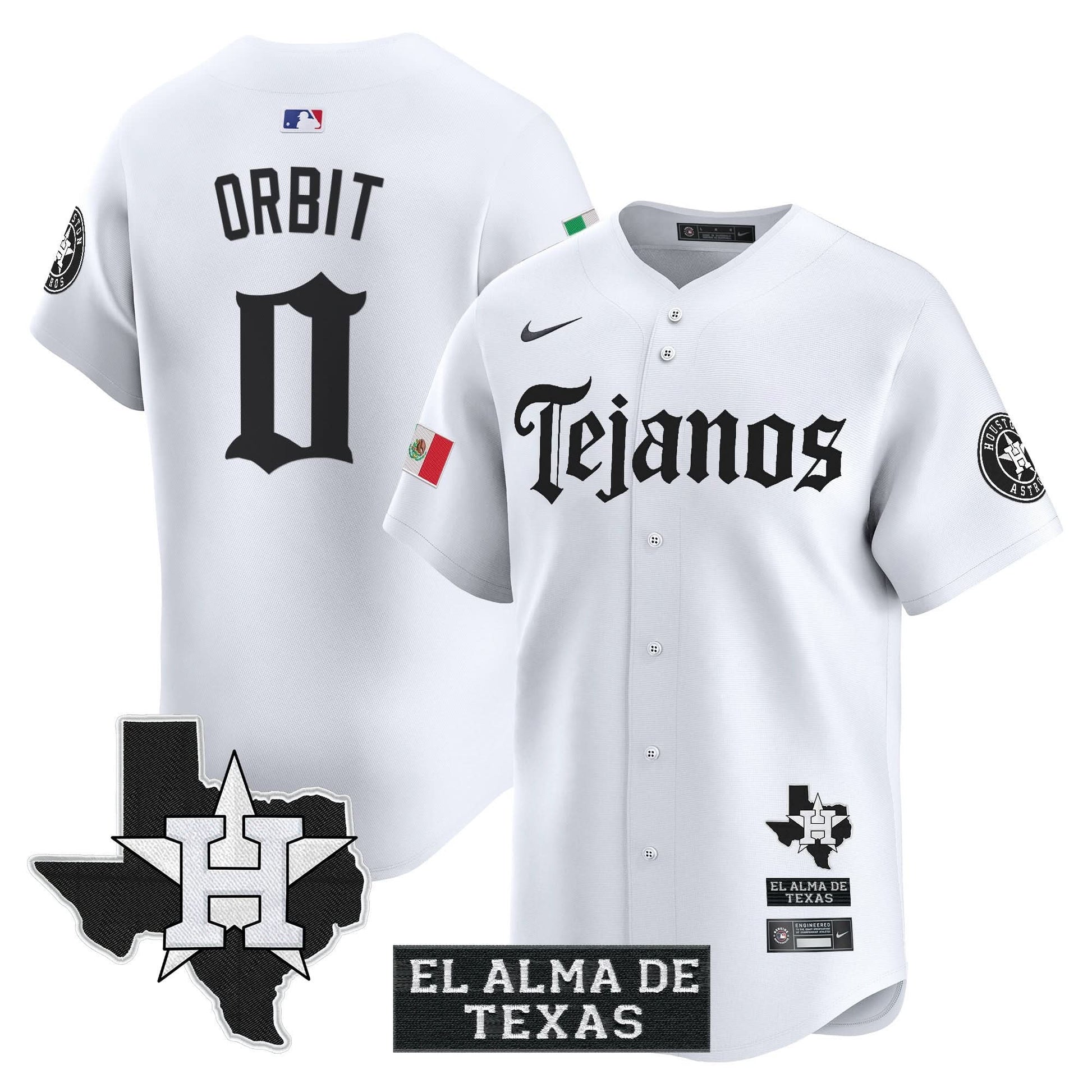 Houston Astros Mexico Tejano Barrio Style Vapor Premier Limited Jersey - All Stitched