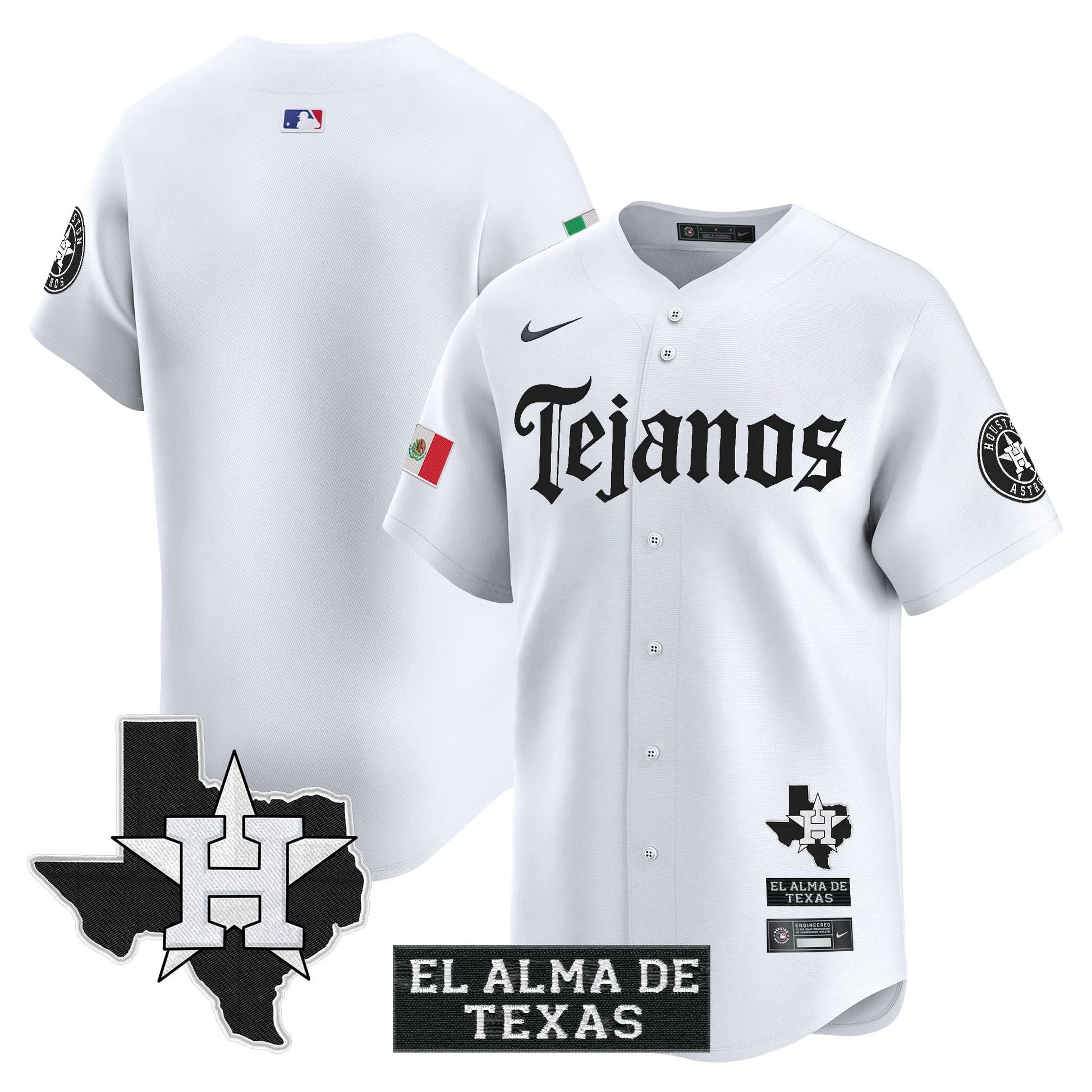 Houston Astros Mexico Tejano Barrio Style Vapor Premier Limited Jersey - All Stitched