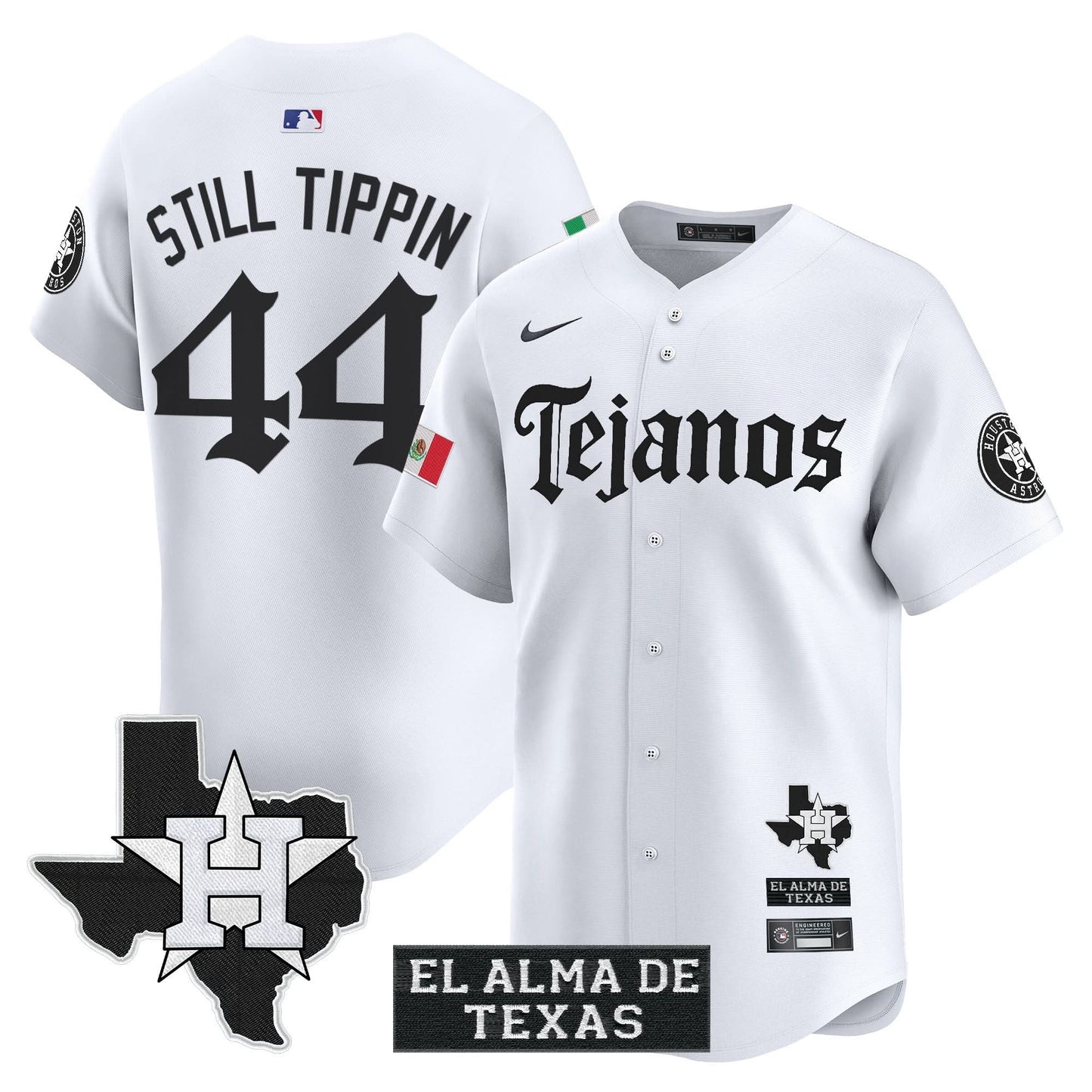 Houston Astros Mexico Tejano Barrio Style Vapor Premier Limited Jersey - All Stitched