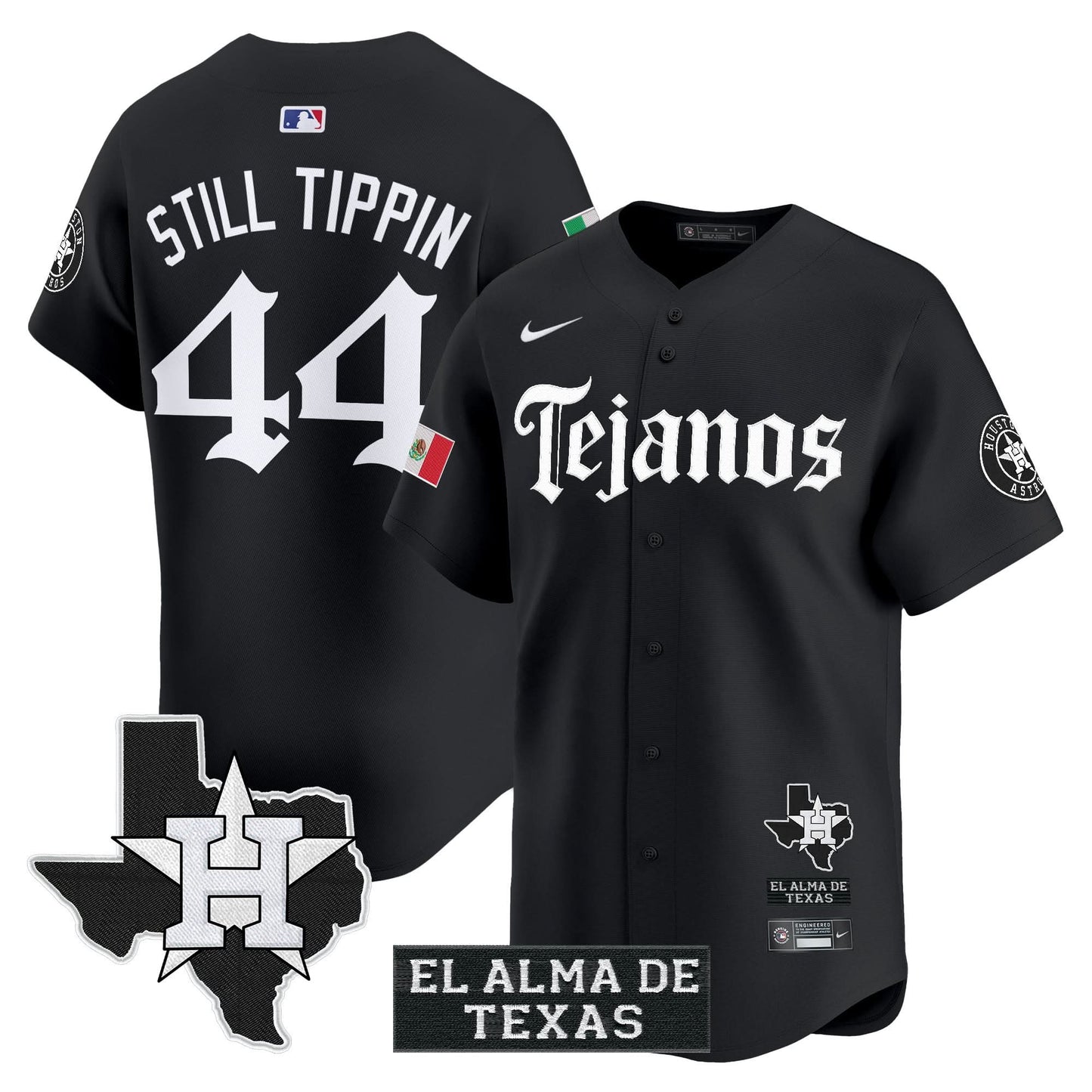 Houston Astros Mexico Tejano Barrio Style Vapor Premier Limited Jersey - All Stitched