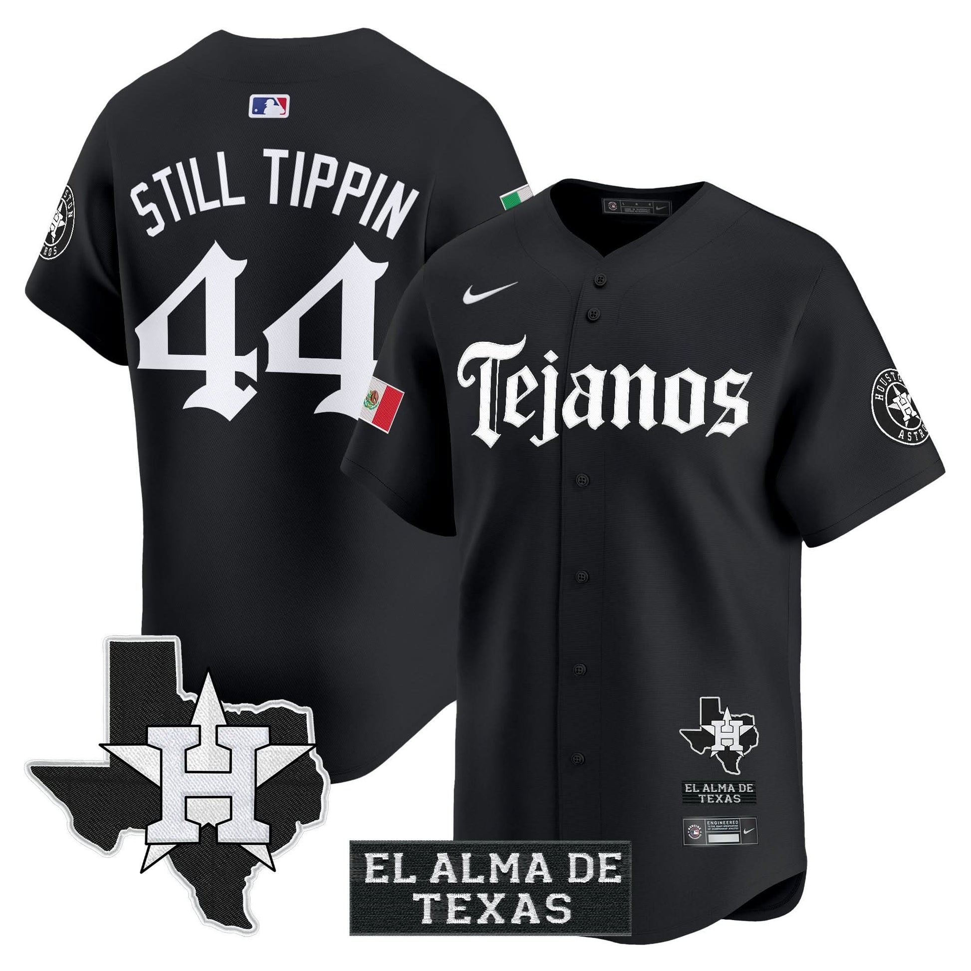 Houston Astros Mexico Tejano Barrio Style Vapor Premier Limited Jersey - All Stitched