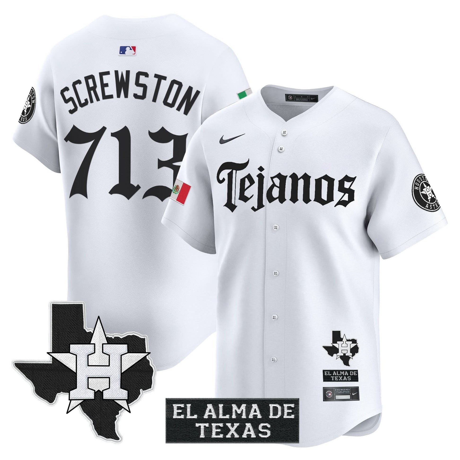 Houston Astros Mexico Tejano Barrio Style Vapor Premier Limited Jersey - All Stitched