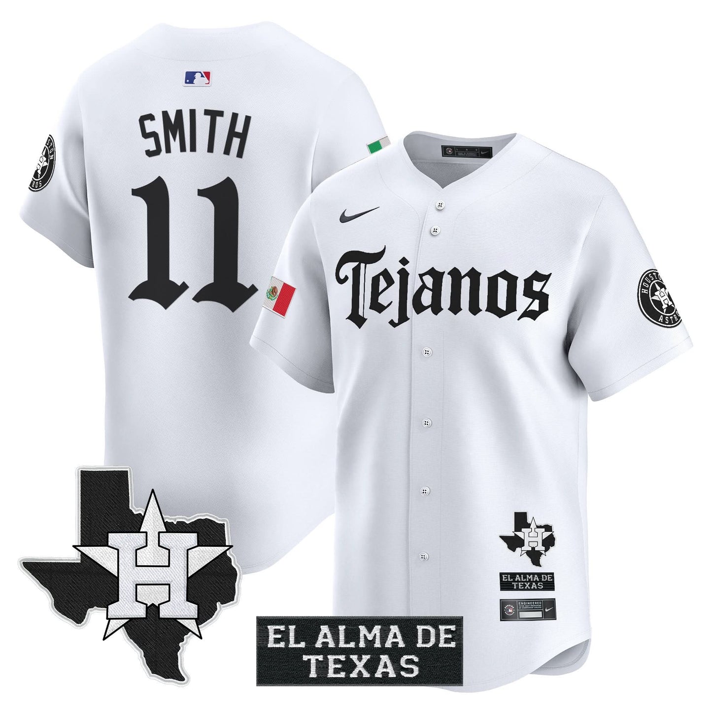 Houston Astros Mexico Tejano Barrio Style Vapor Premier Limited Jersey - All Stitched