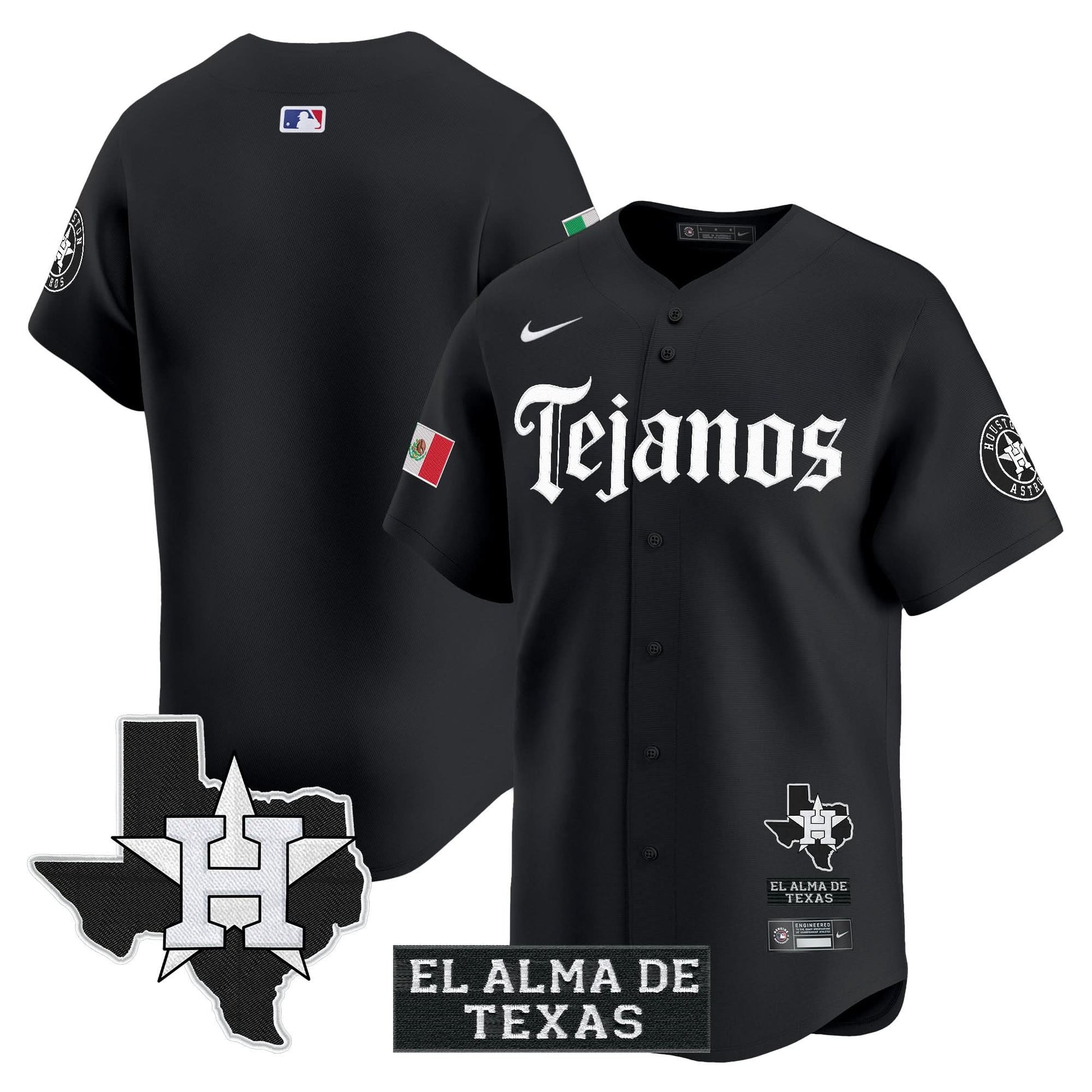 Houston Astros Mexico Tejano Barrio Style Vapor Premier Limited Jersey - All Stitched