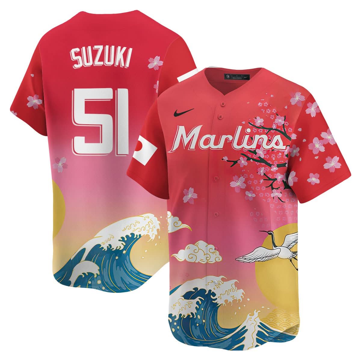 Miami Marlins Japanese Heritage Night 2025 Jersey - Printed