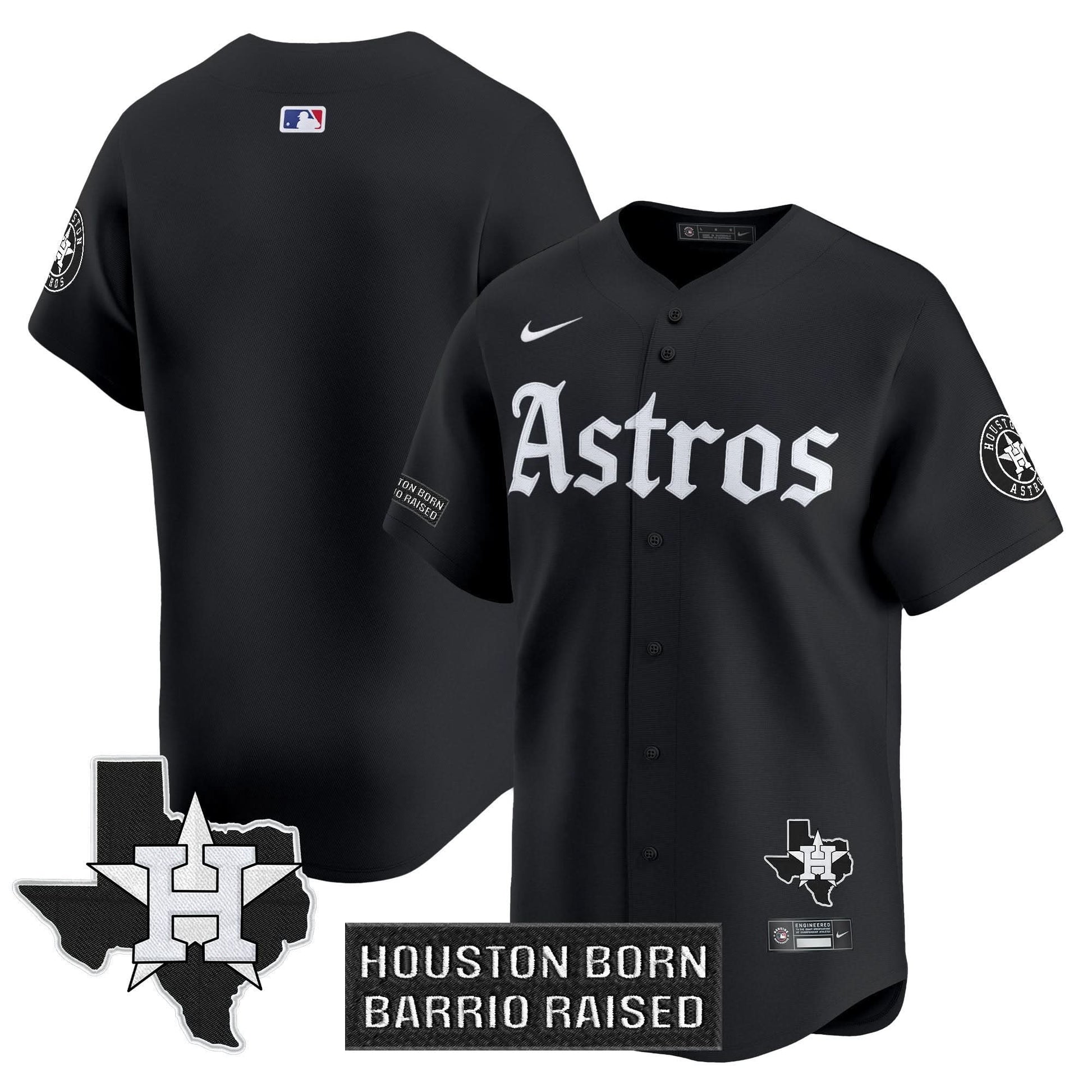 Houston Astros 'Gothic Edition' Vapor Premier Limited Jersey - All Stitched