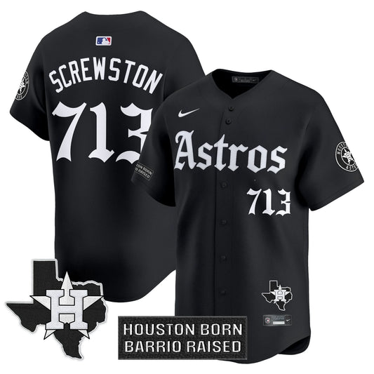 Houston Astros 'Gothic Edition' Vapor Premier Limited Jersey - All Stitched