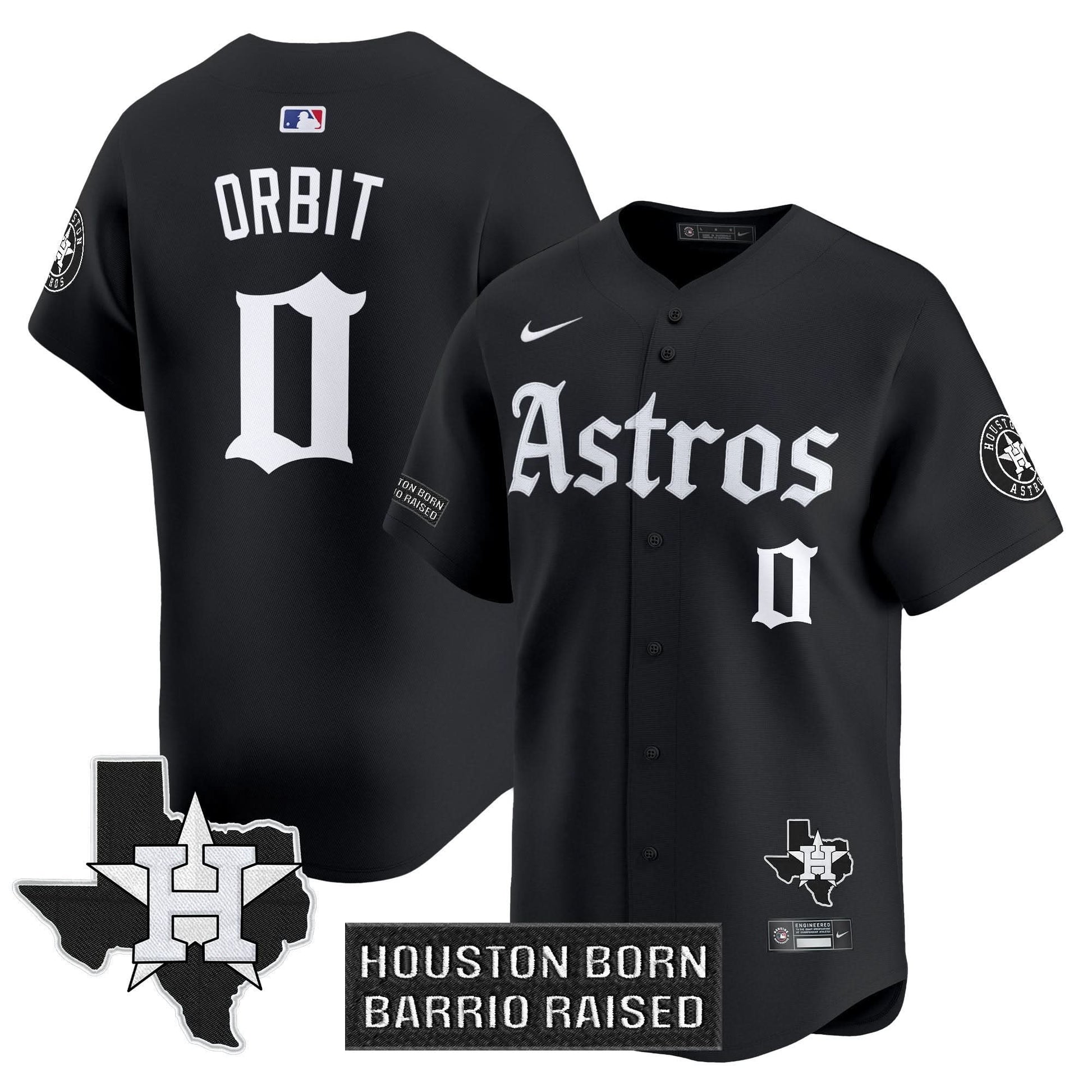 Houston Astros 'Gothic Edition' Vapor Premier Limited Jersey - All Stitched