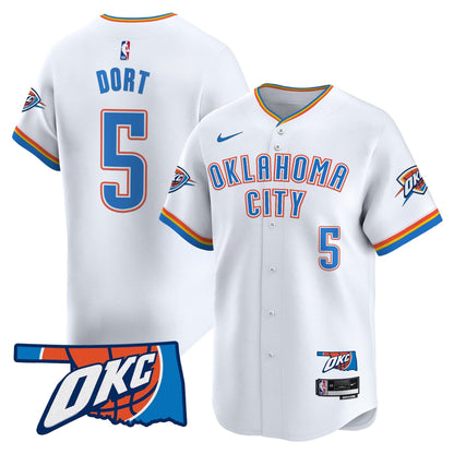 Oklahoma City Thunder Vapor Baseball Jersey - All Stitched